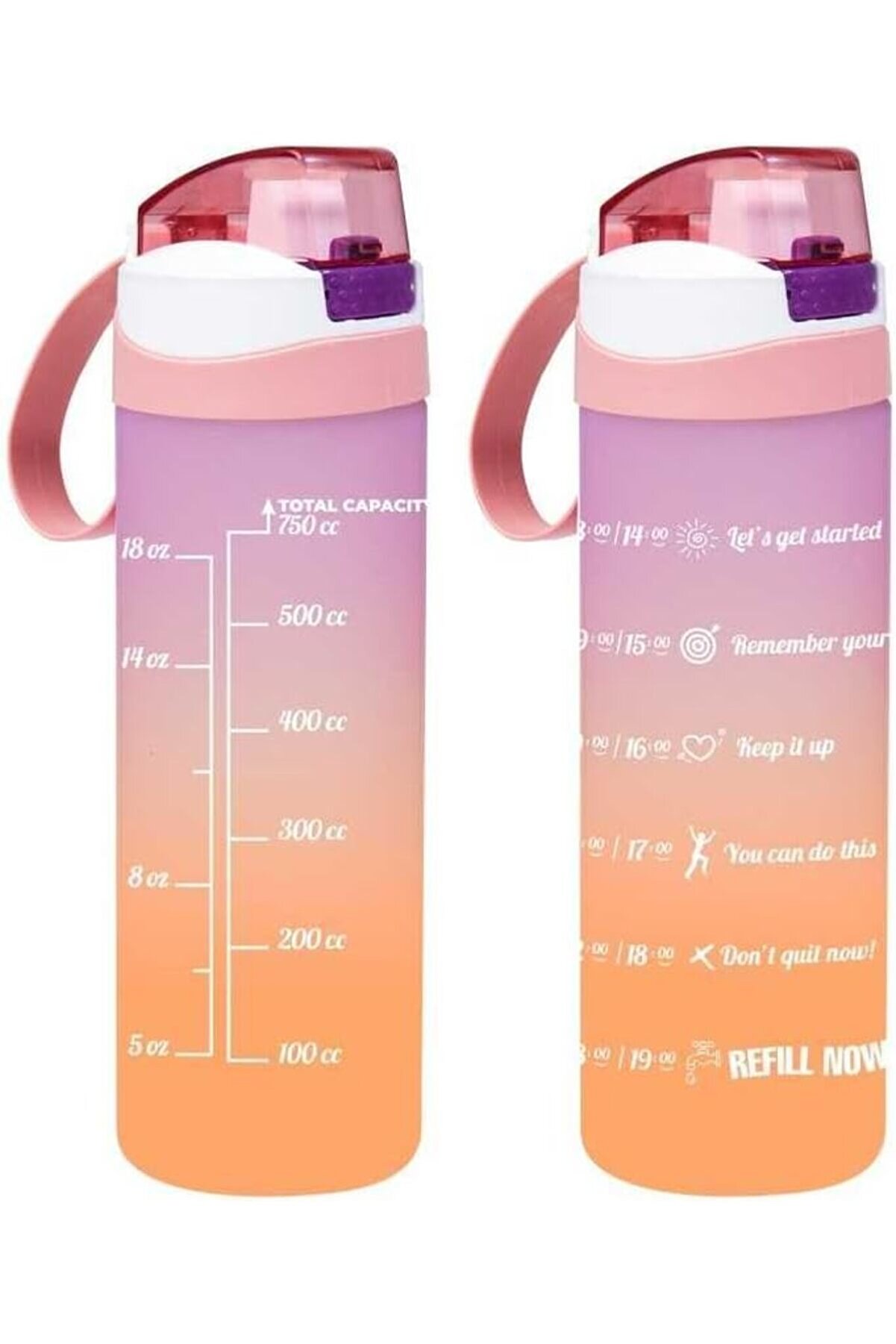 STOREMAX 161670-162 Su Şişesi - Motivasyon Su Matarası - Suluk Yavruağzı 1032927