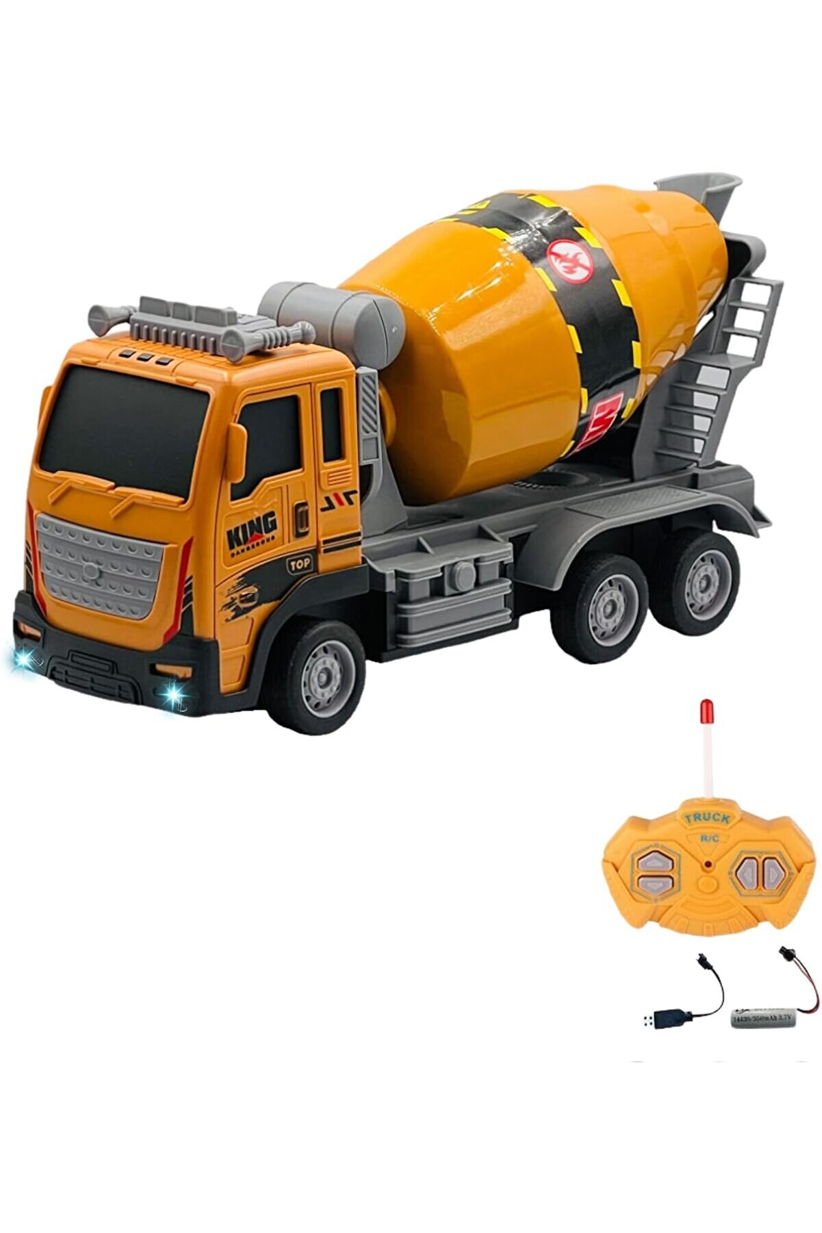 STOREMAX Kumandalı Şarjlı Full Fonksiyon Işıklı İnşaat Makineleri 27 Mhz 1:16 Ölçek (Beton Mikseri)