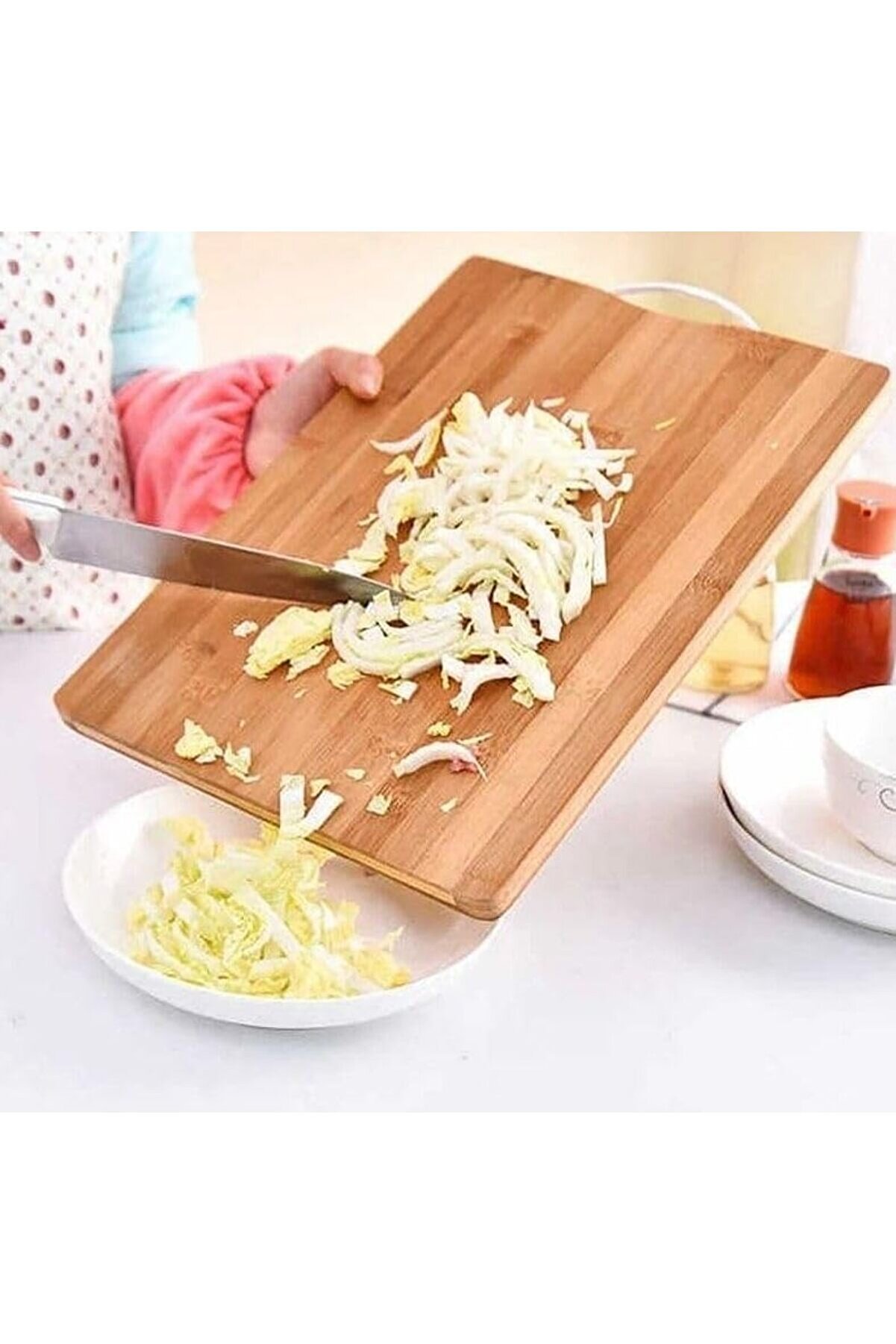 Snshop Ahşap Kesme Tahtası Çeli̇k Saplı Sebze Doğrama Tahtası Et Sebze Doğrama Tahtası Peyni̇r