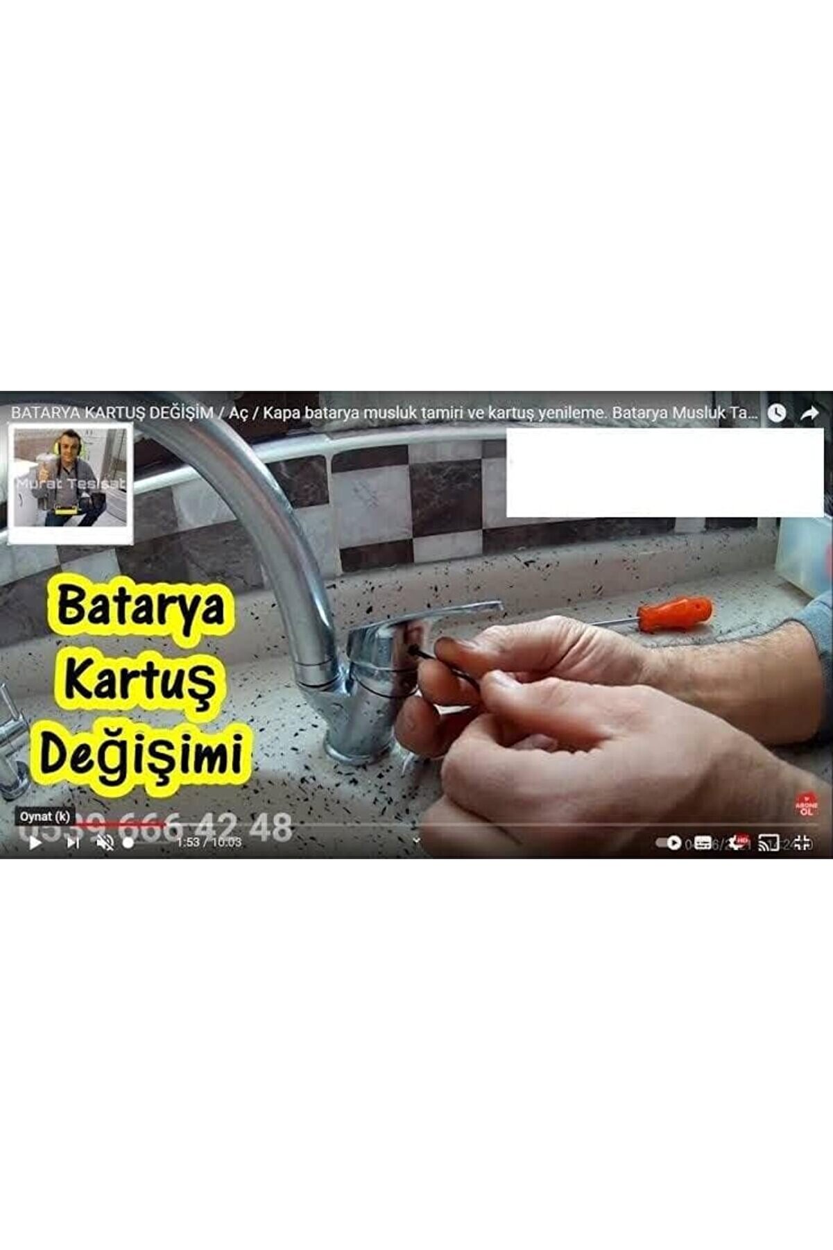 Lvnshopppi̇ng Aç-Kapa Batarya Musluk Kartuşu 40 Li̇k - Düz Ayaksız Kartuş 1 224120