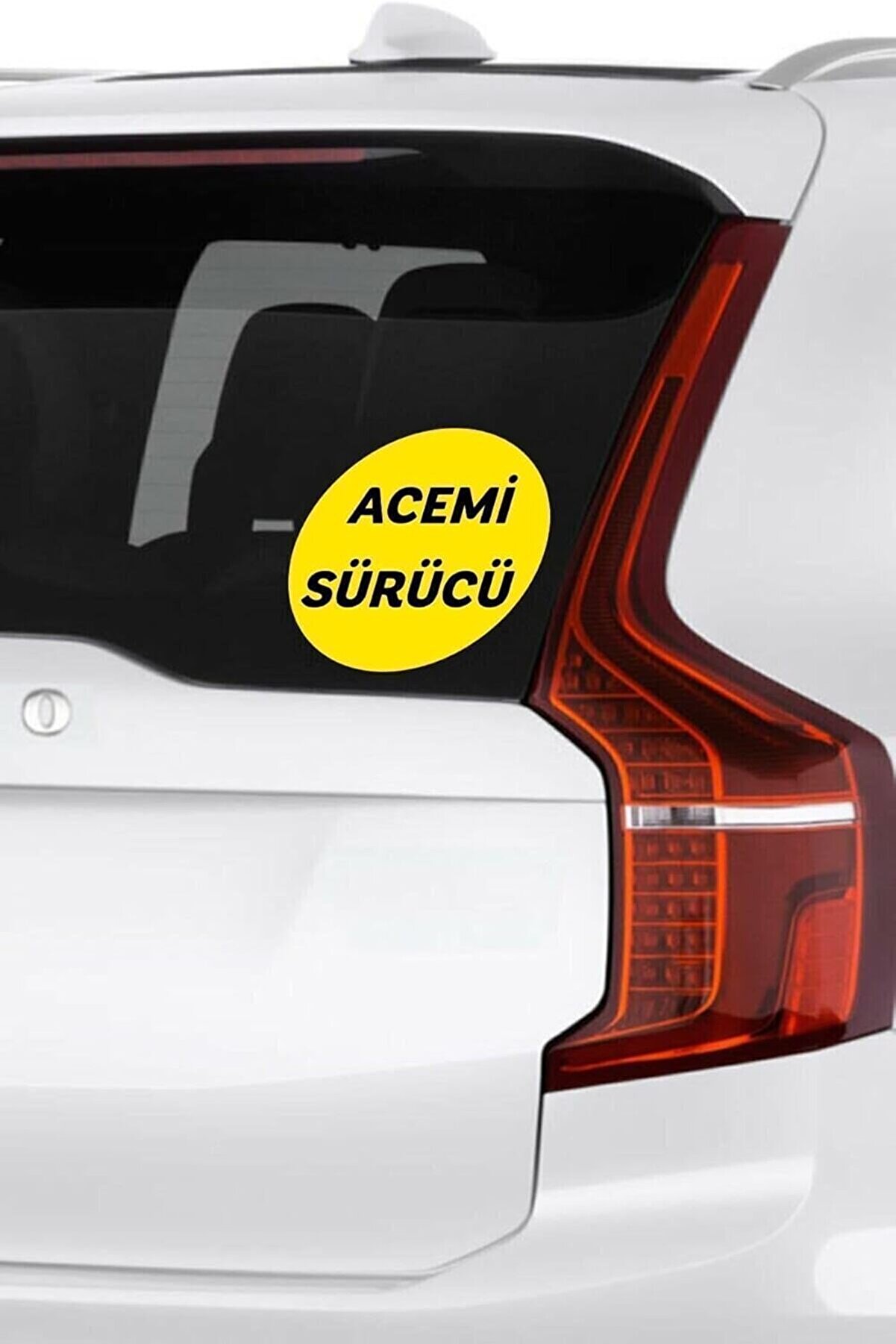 STOREMAX jptrShop Tasarla Sarı Zemin Üzerine Siyah Renk Acemi Sürücü Yazılı Sticker 15x15 Cm 1111498