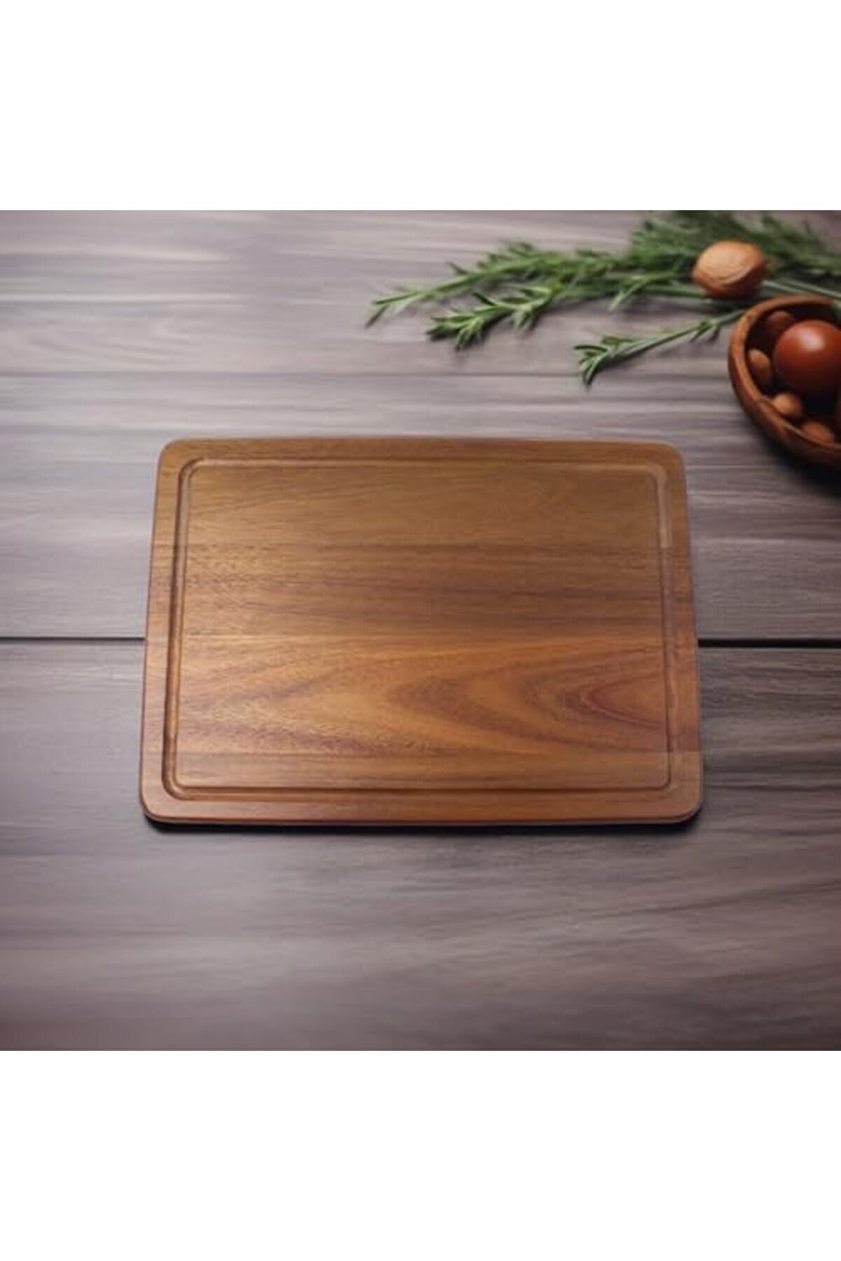 Snshop Akasya Kesme Tahtası Anti̇bakteri̇el Yıkanabi̇li̇r Doğrama Tahtası Di̇kdörtgen 35X25Cm | Anti̇