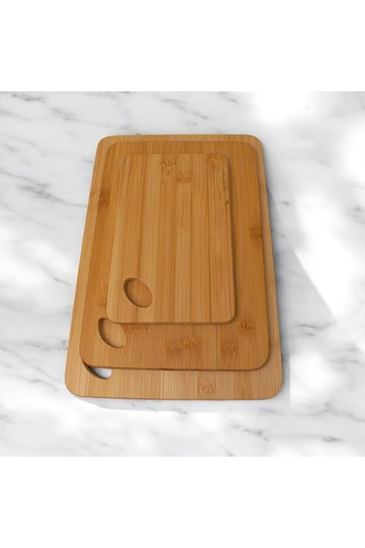 Oskyshopc 3 Boy Bambu Kesme Tahtası Seti̇, Bambu Kesi̇m Tahtası, Bambu Et Tahtası | Prati̇k Ve Dayanıkl