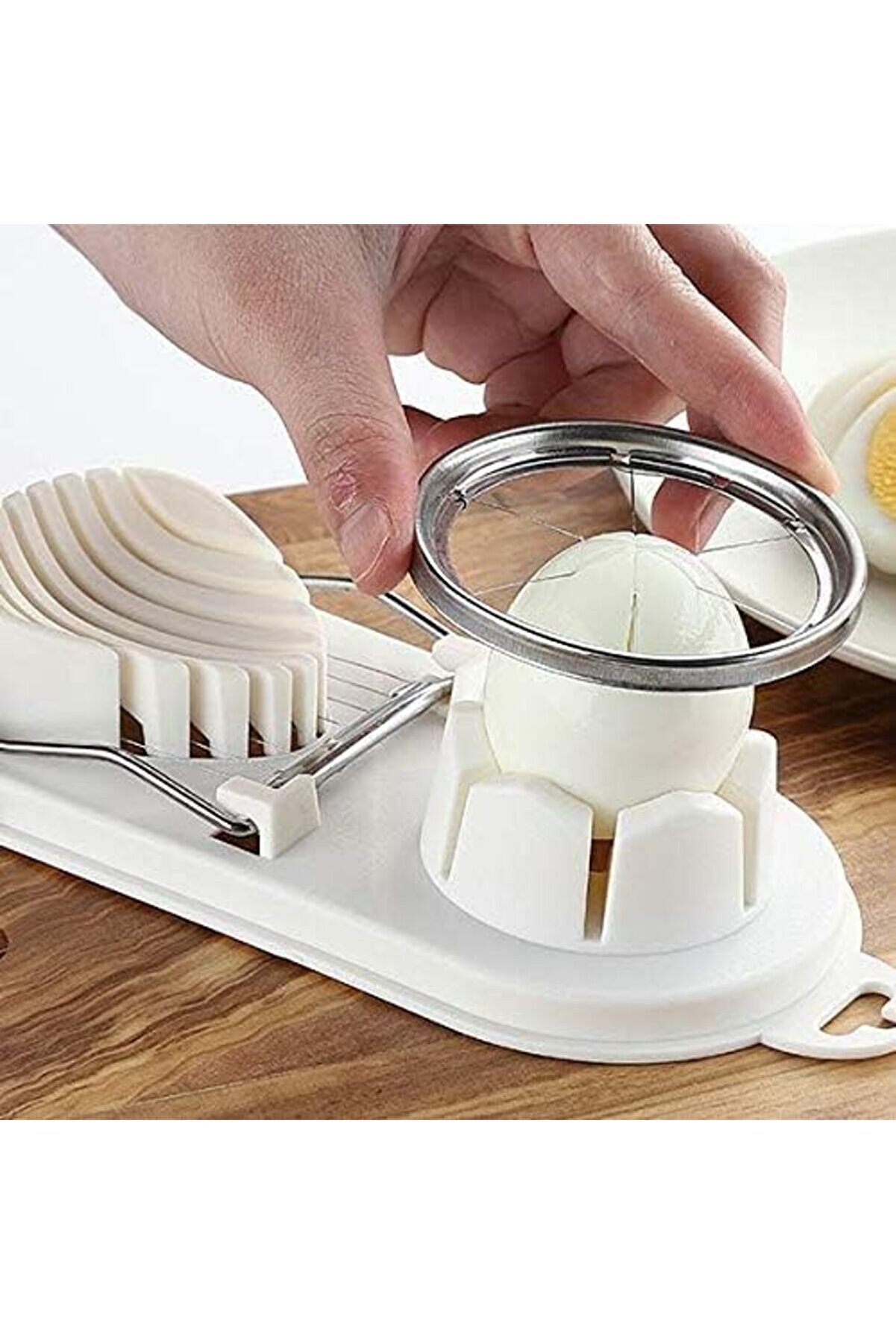 Snshop Yumurta Di̇li̇mleyi̇ci̇ Meyve Kesi̇ci̇, 2 Si̇ 1 Arada Paslanmaz Çeli̇k Kesme Telleri̇ Haşlanmış Yu