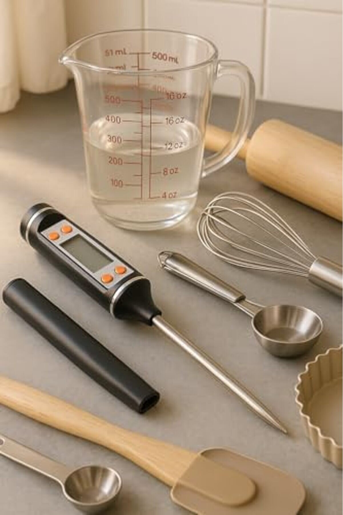 Lvnshop Gıda Termometresi̇, Uzun Prob 24 Cm, -50°C İle +300°C Arası, Hızlı Ve Ölçer, Mutfak, Et, Yağ,