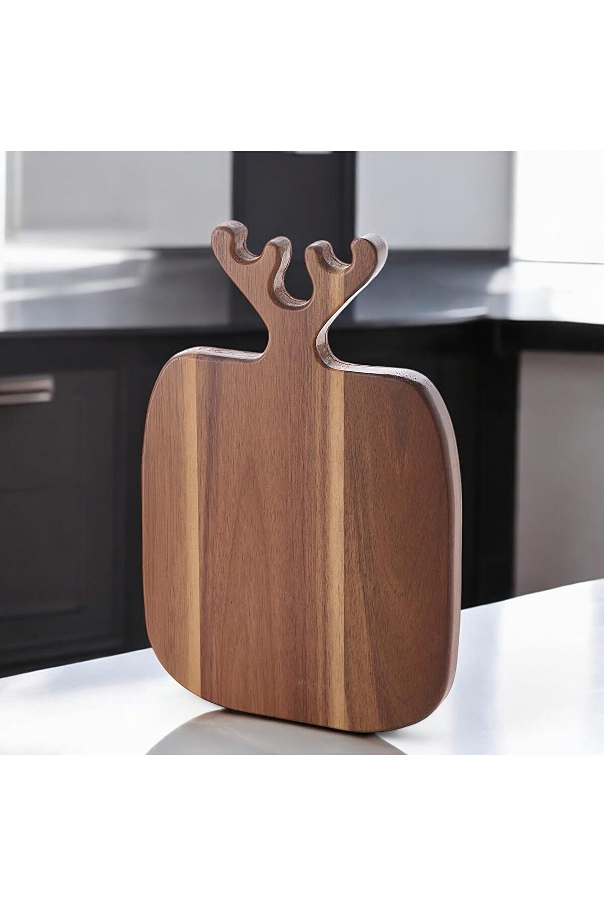 STOREMAX snShop Geyik Boynuzu Akasya Kesme Tahtası Büyük Boy Antibakteriel Yıkanabilir Doğrama Tahtası