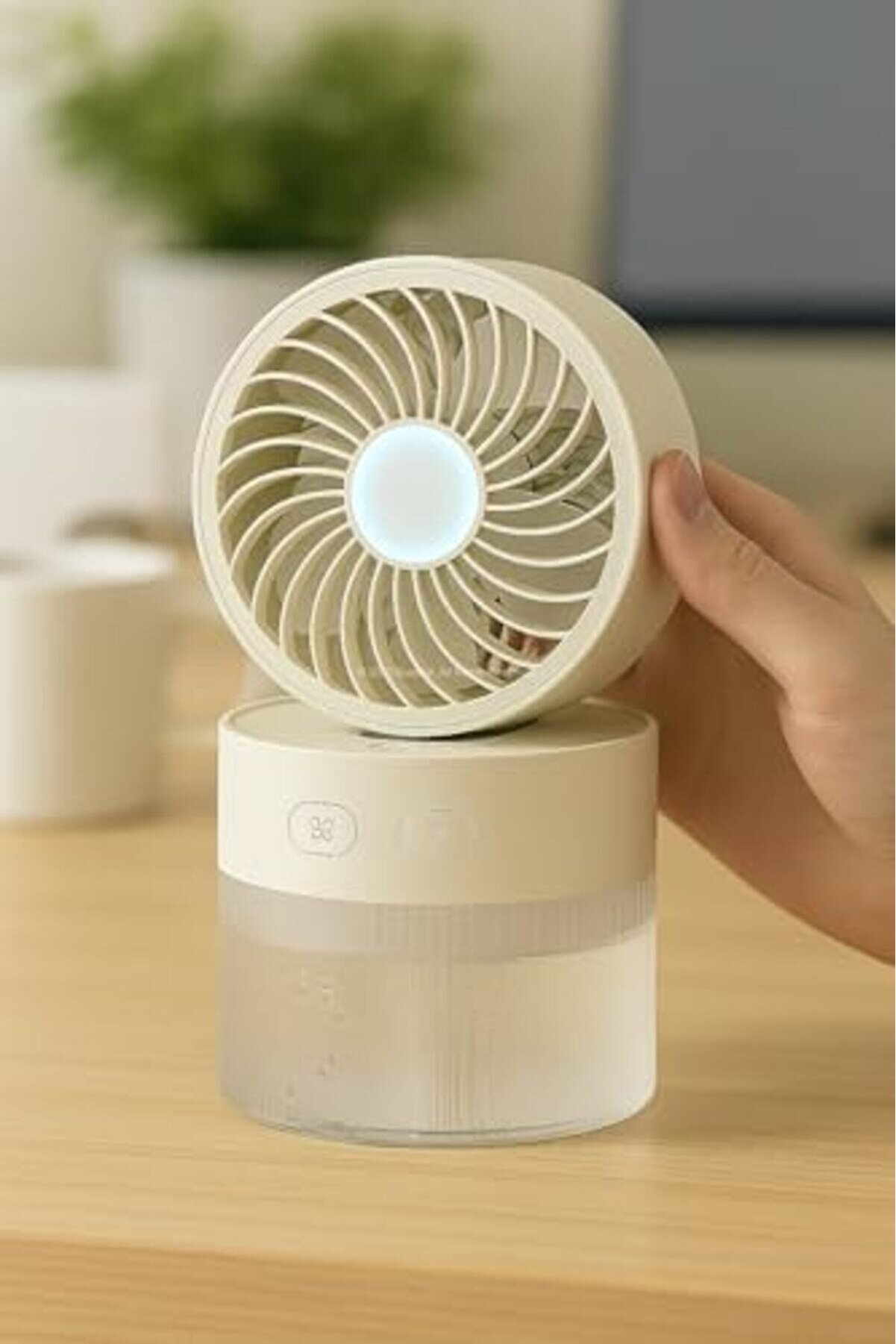 Snshop Su Hazneli̇, Soğuk Buhar Üfleyen Masaüstü Vanti̇latör, Sessi̇z Mi̇ni̇ Kli̇ma Fanı, 3 Kademeli̇