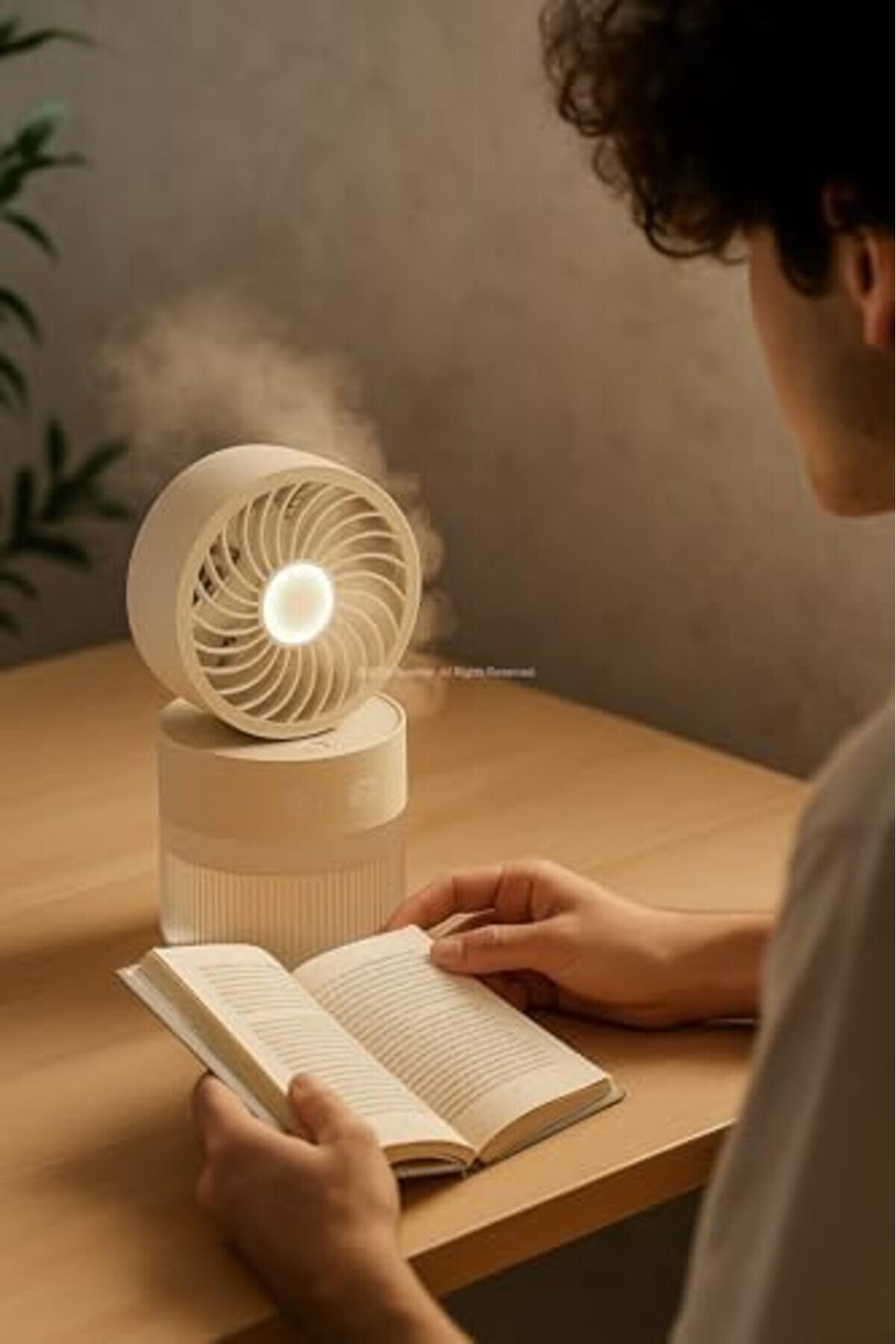 Snshop Su Hazneli̇, Soğuk Buhar Üfleyen Masaüstü Vanti̇latör, Sessi̇z Mi̇ni̇ Kli̇ma Fanı, 3 Kademeli̇