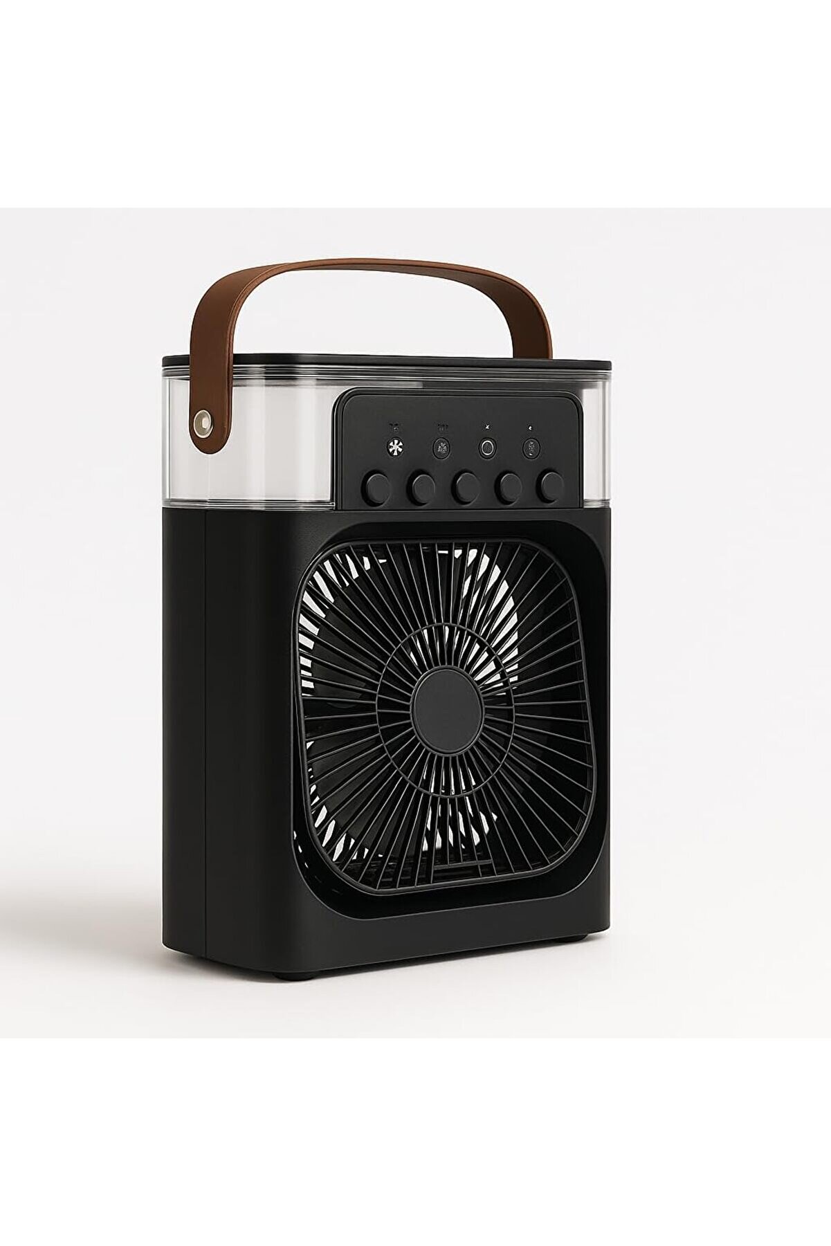 STOREMAX Vantilatör - Siyah - 7 Renk LED Işıklı Mini Hava Soğutucu, Buharlı Nemlendirici, Parfüm Hazne