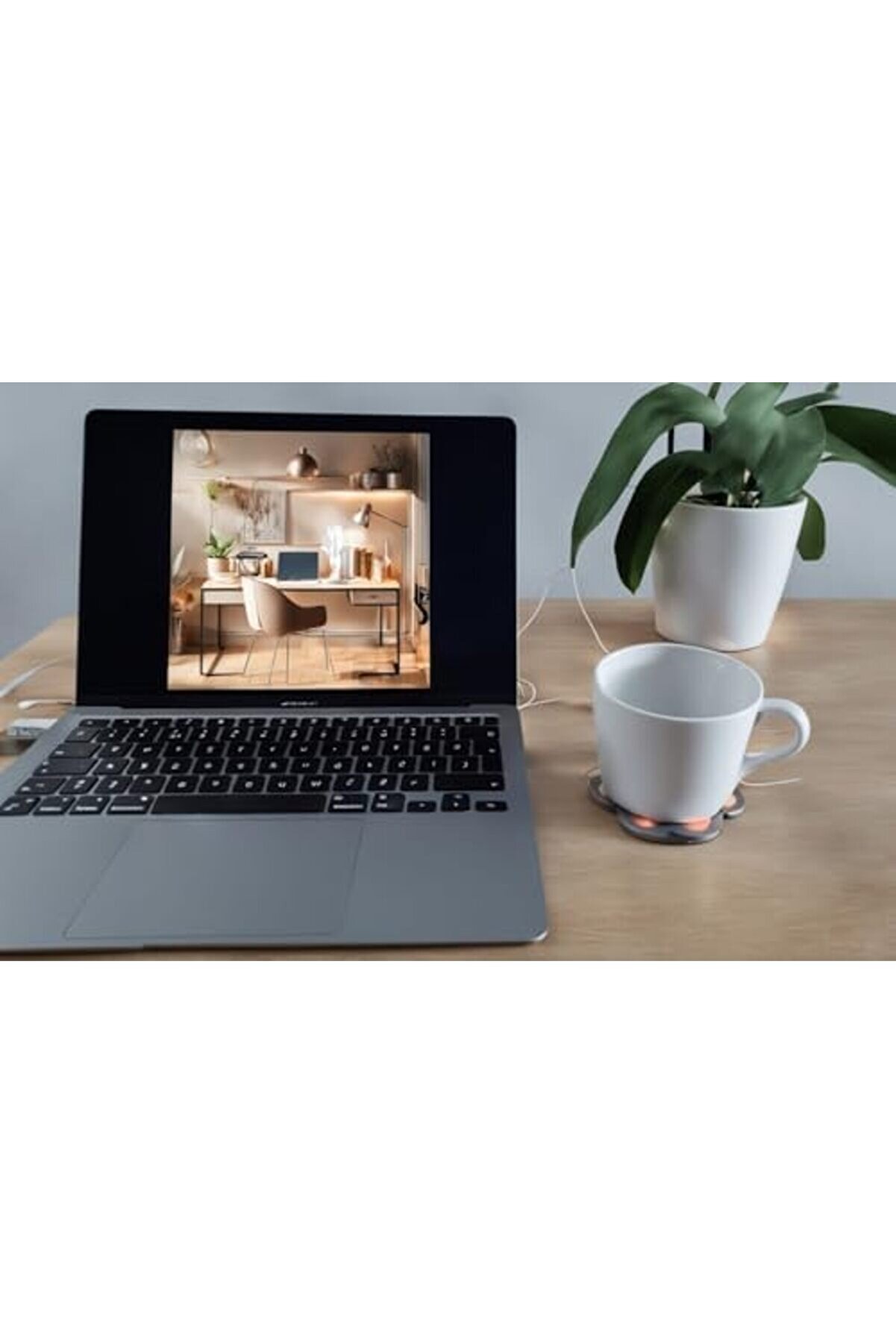 Snshop Pati̇ Şekli̇nde Usb Bardak Isıtıcı, Bardak Altı Isıtıcı, Şi̇ri̇n Ve Prati̇k Tasarım, Su