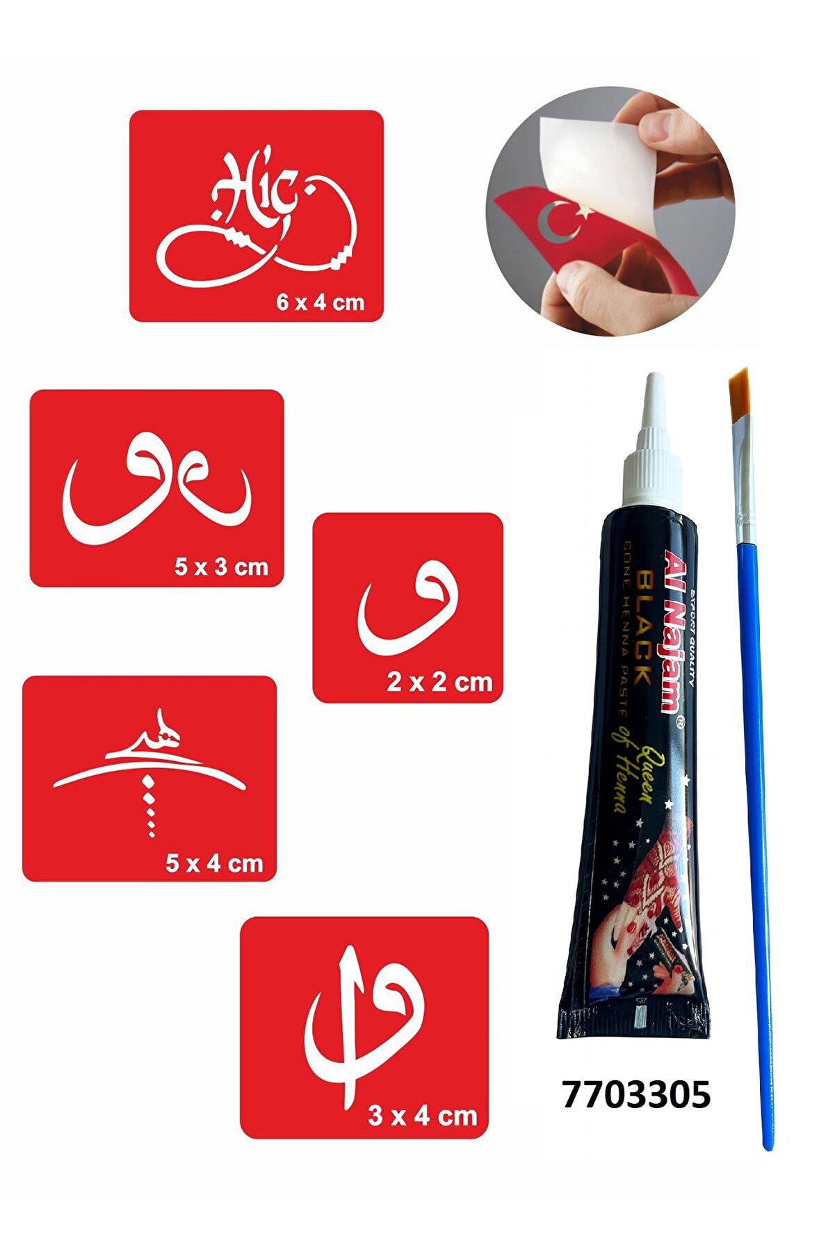 Ai̇rbrush Tattoo Göktürkçe Kayı Sembolleri̇ Hi̇nt Kınası Ile Geçi̇ci̇ Dövme Yapma Seti̇