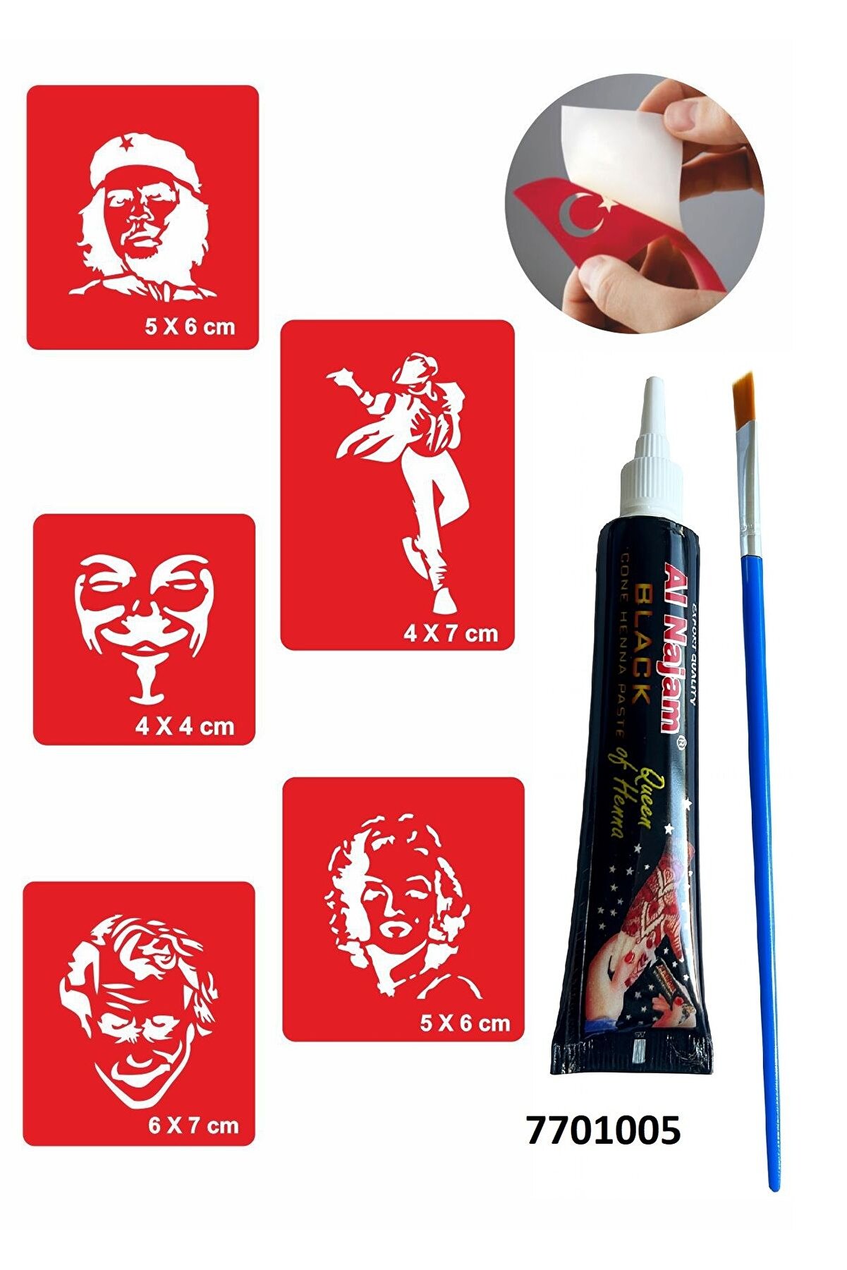 Ai̇rbrush Tattoo Müzi̇k Ve Dans Desenleri̇ Hi̇nt Kınası Ile Geçi̇ci̇ Dövme Yapma Seti̇