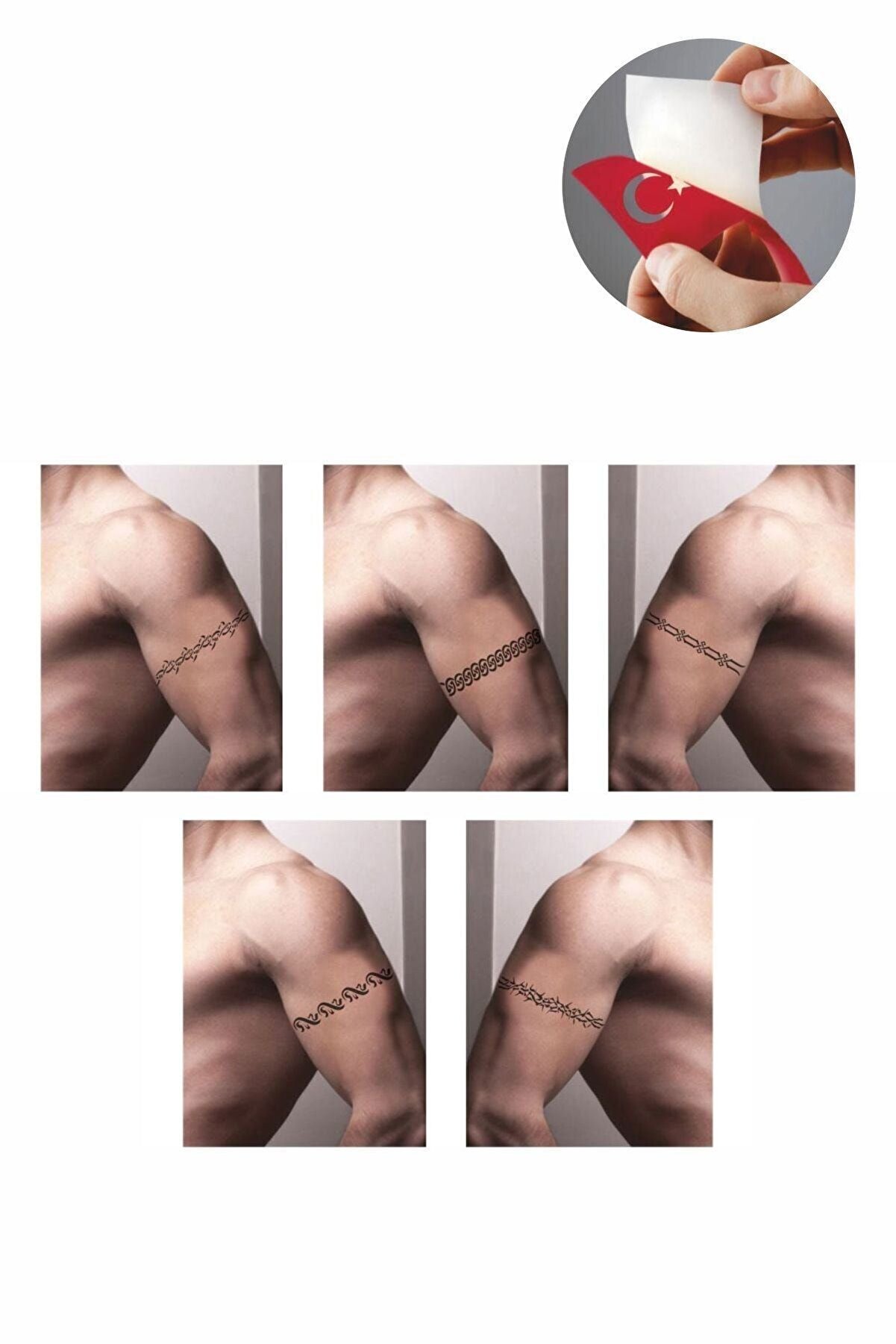 Ai̇rbrush Tattoo Bel Zi̇nci̇r Sembolleri̇ Hi̇nt Kınası İle Ge&ccedil;i̇ci̇ D&ouml;vme Yapma Seti̇