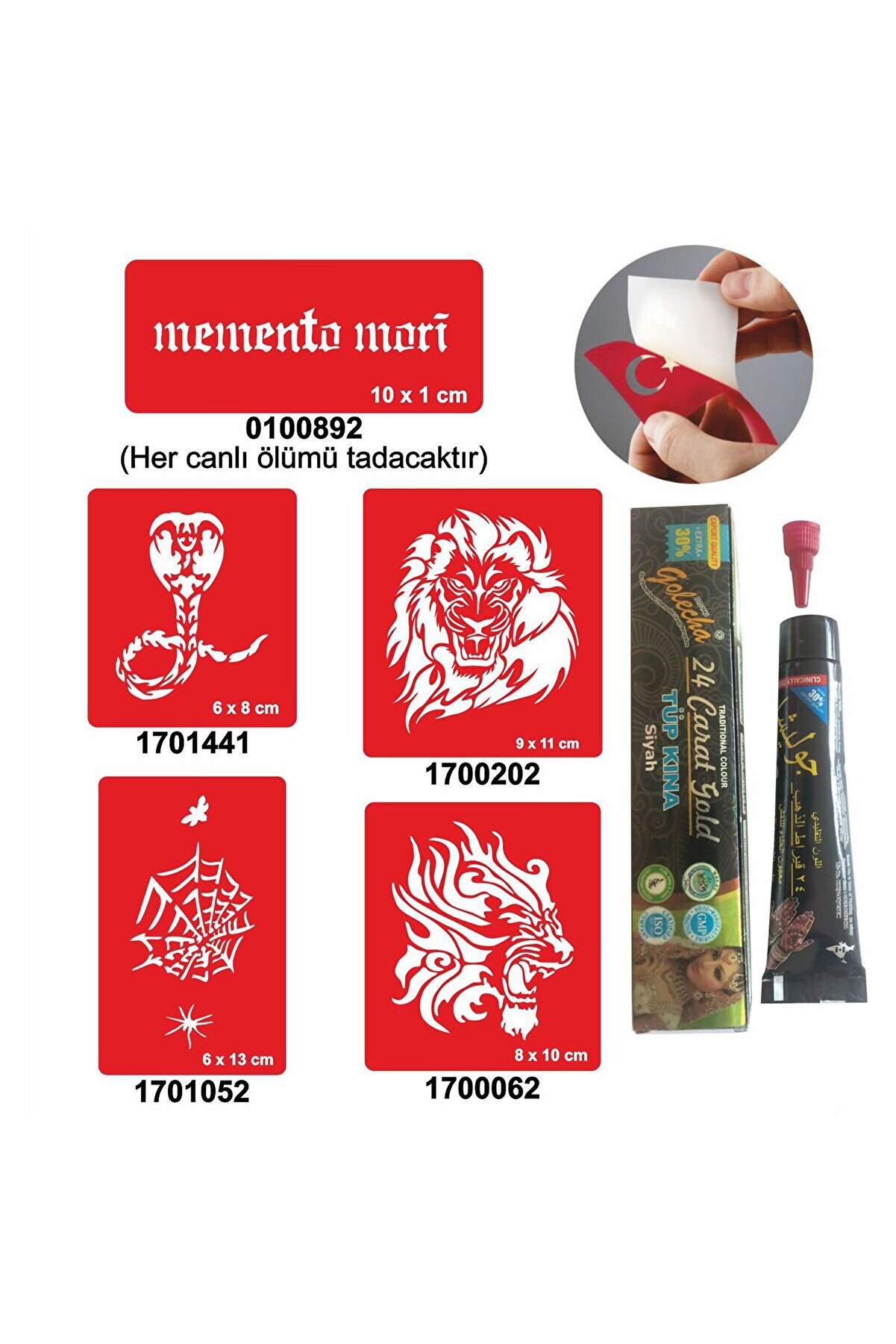 Ai̇rbrush Tattoo Kobra Ve Kaplan Desenleri̇ Hi̇nt Kınası Ile Geçi̇ci̇ Dövme Yapma Seti̇