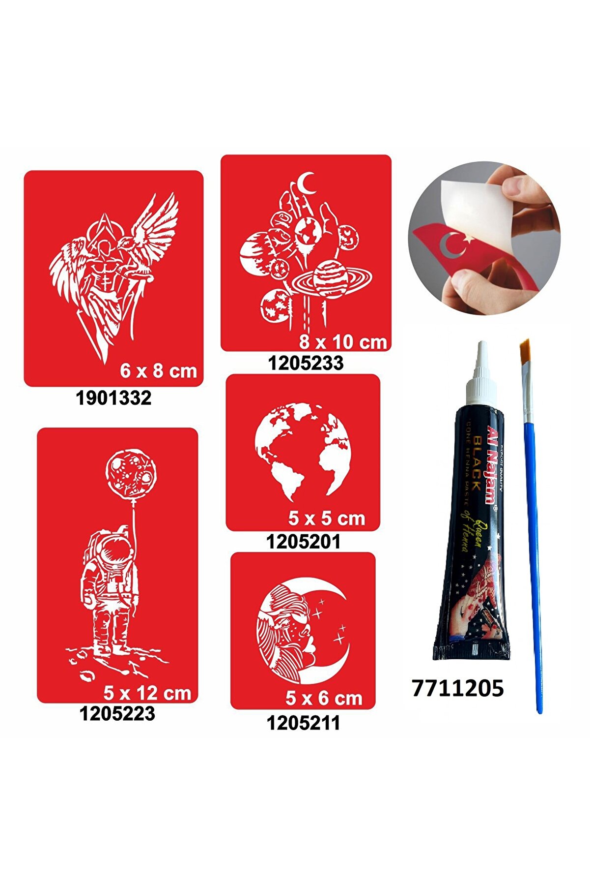 Ai̇rbrush Tattoo Evreni̇n Sırları Hi̇nt Kınası Ile Geçi̇ci̇ Dövme Yapma Seti̇