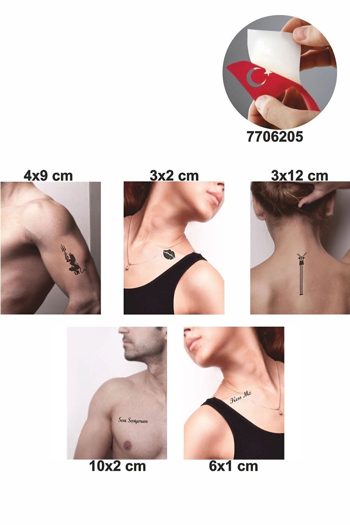 Ai̇rbrush Tattoo Aşk Sembolleri̇ Hi̇nt Kınası Ile Geçi̇ci̇ Dövme Yapma Seti̇