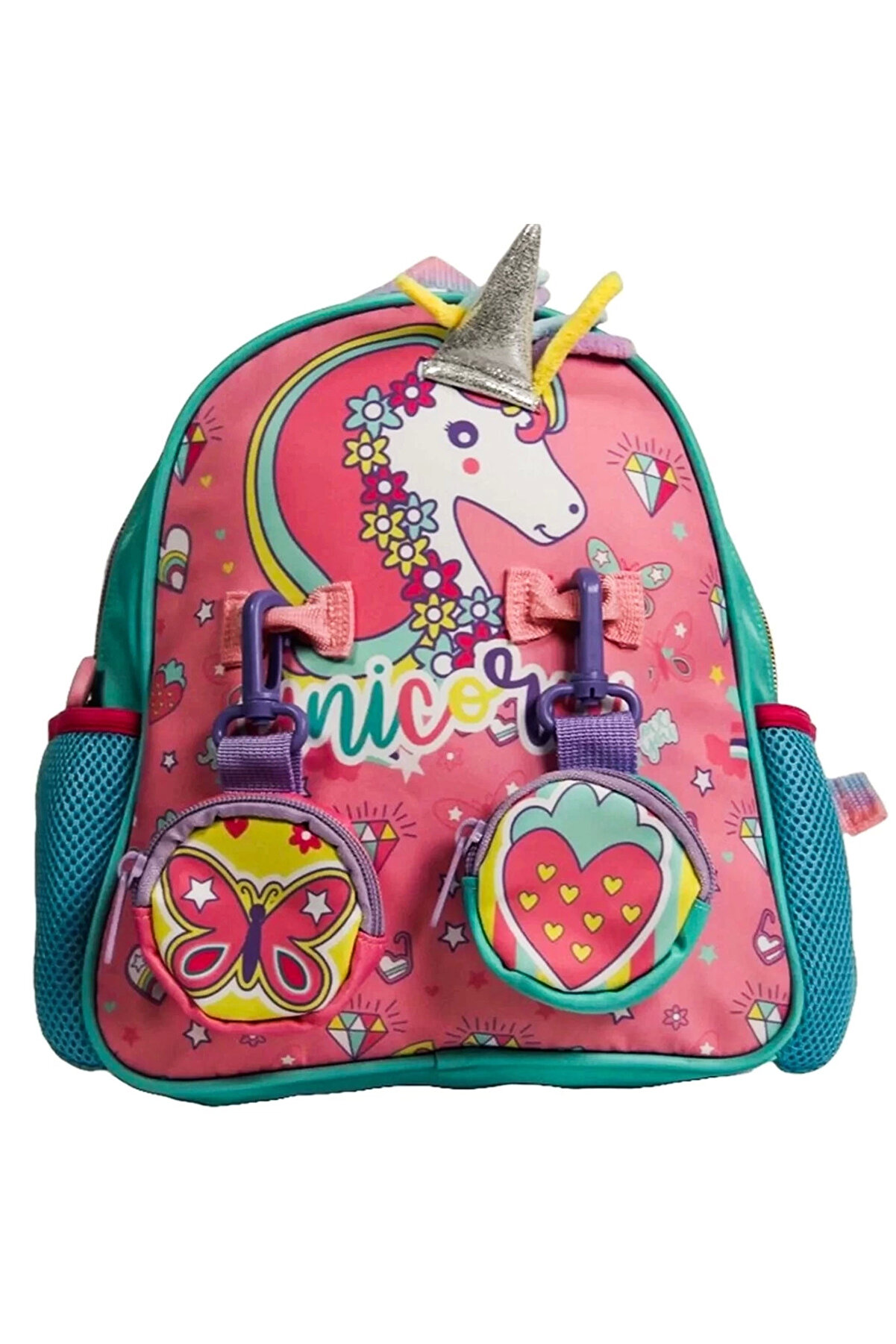 Nessi̇world Vest Uni̇corn Pembe Turkuaz Mi̇ni̇ Sırt Çantası