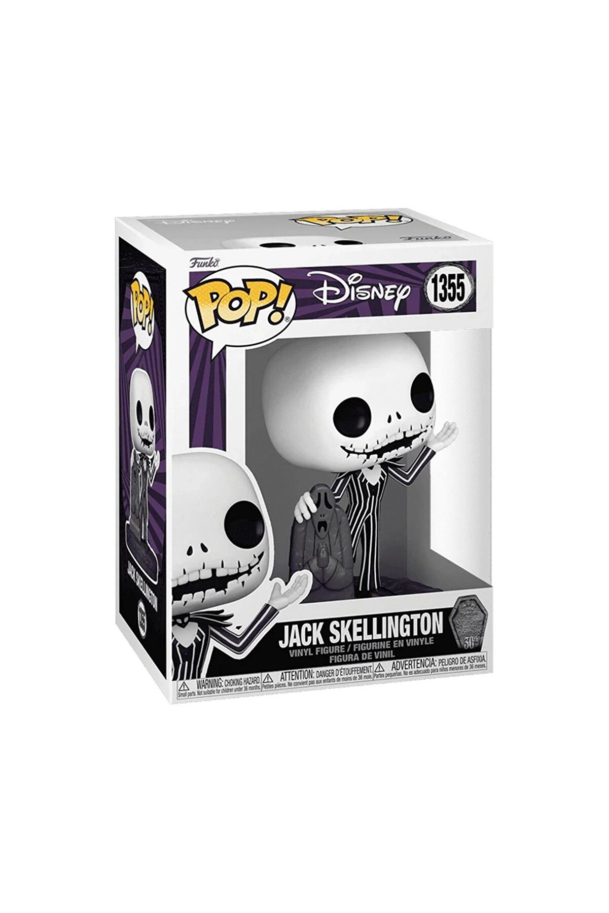 Funko Pop Di̇sney The Ni̇ghtmare Before Chri̇stmas 30Th - Jack W/Gravestone