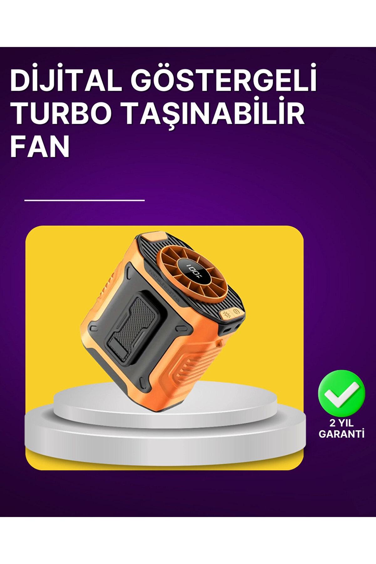 gizmurstore 100 Kademeli Hız Ayarlı Taşınabilir Bel ve Boyun Fanı
