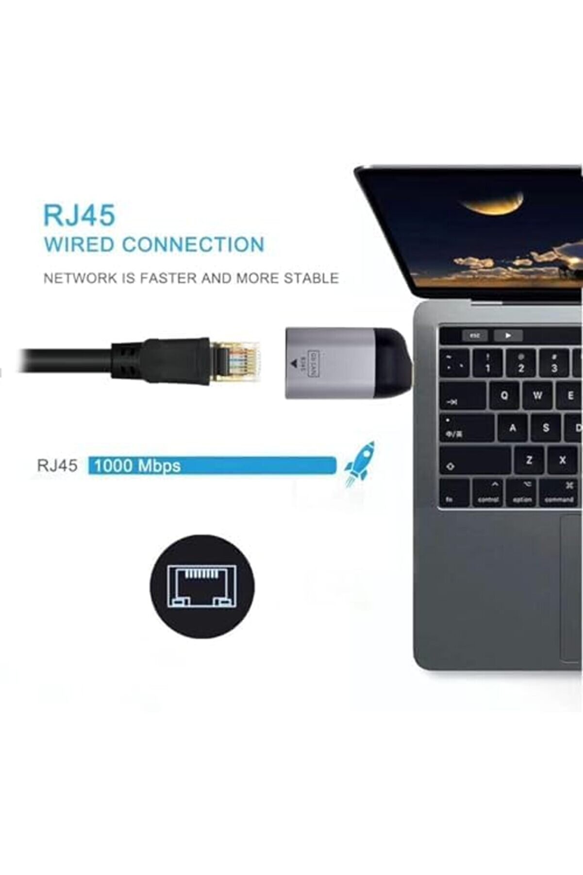 Goldwhi̇rl 3.1 Type - C To Ethernet Çevi̇ri̇ci̇ 1/1000 1 Gi̇gabi̇t Ti̇p C Ethernet Ağ Lan Ve Type C Çıkışlı