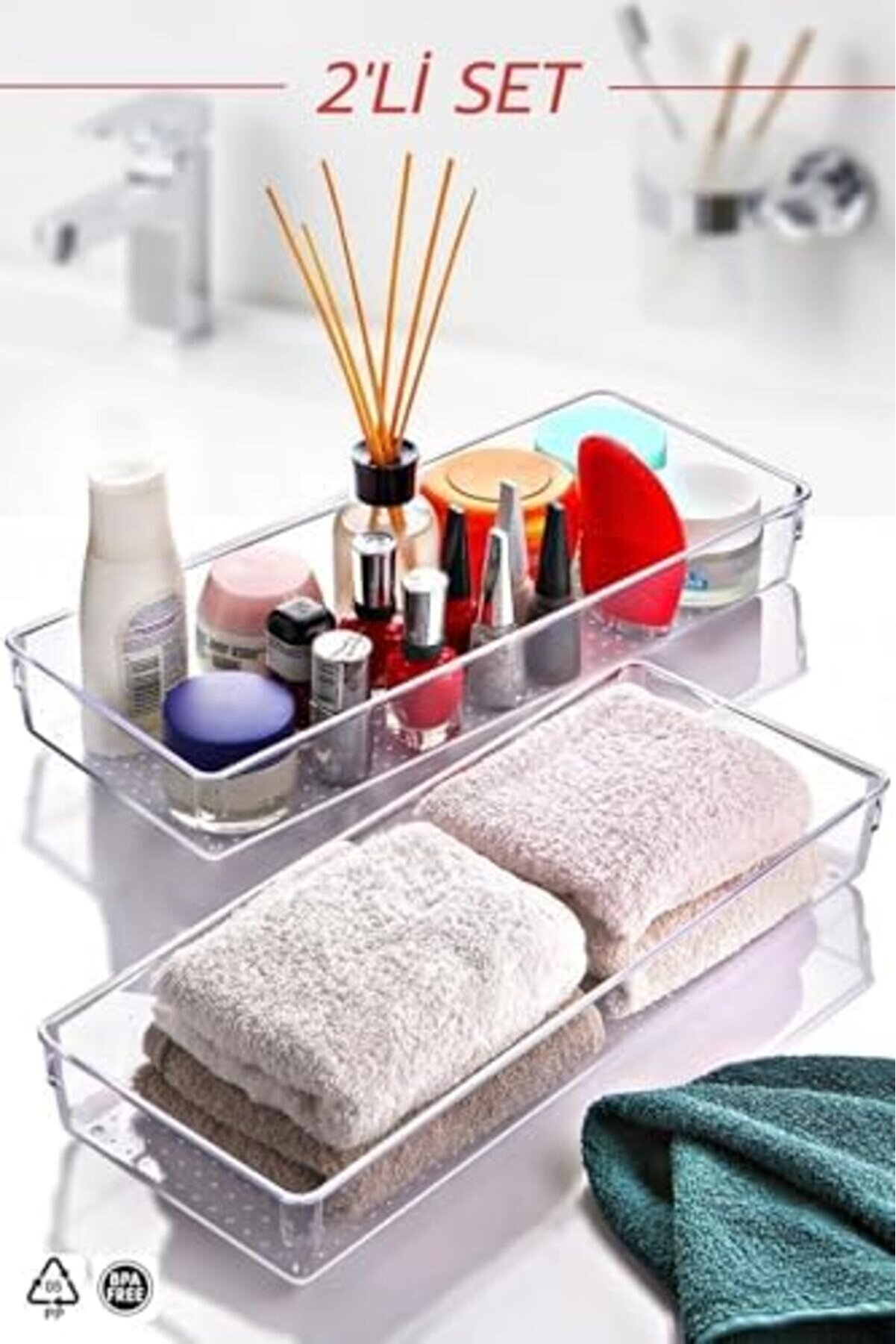 Buybeam 2 Li̇ Set Clear Organi̇zer - Çok Amaçlı Düzenleyi̇ci̇ Polyrush 1063348