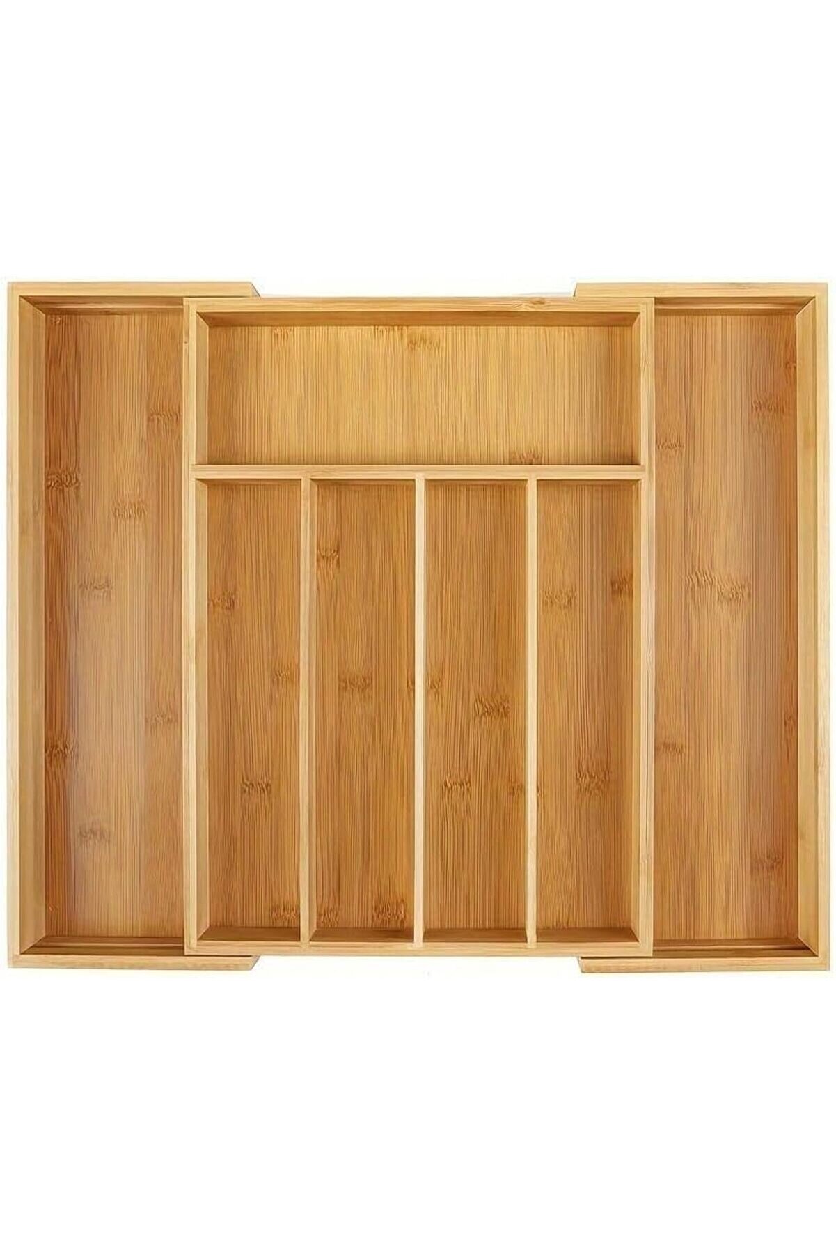 Lvnshop 7 Bölmeli̇ Bambu Kaşıklık – Çekmece İçi̇ Düzenleyi̇ci̇ Organi̇zer | Ahşap, Şık Ve