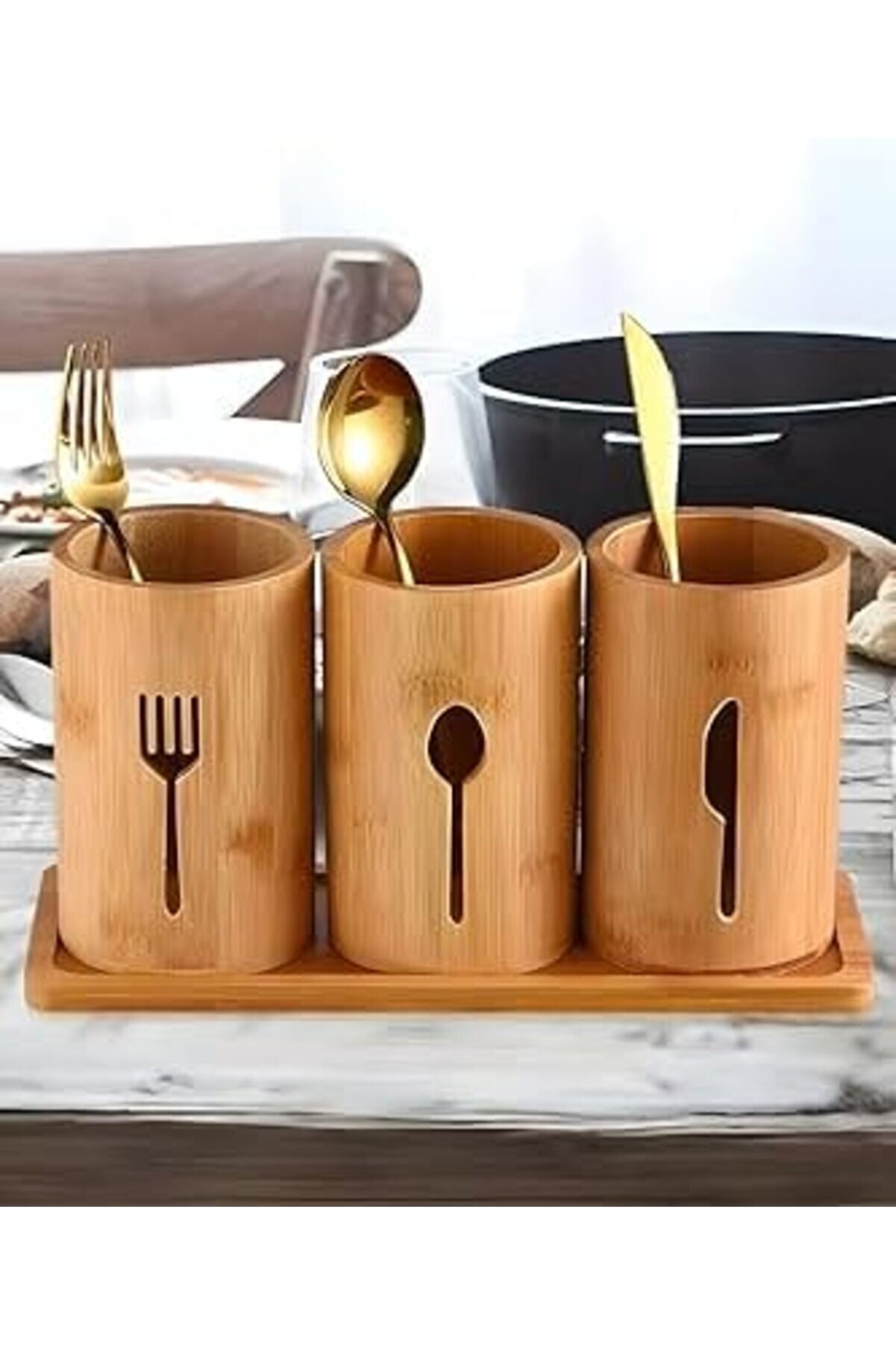 Ynsshopi̇ng Mutfak Düzenleyi̇ci̇, 3 Lü Çatal Kaşık Bıçaklık Seti̇, Newtrrendi̇ng 1178227