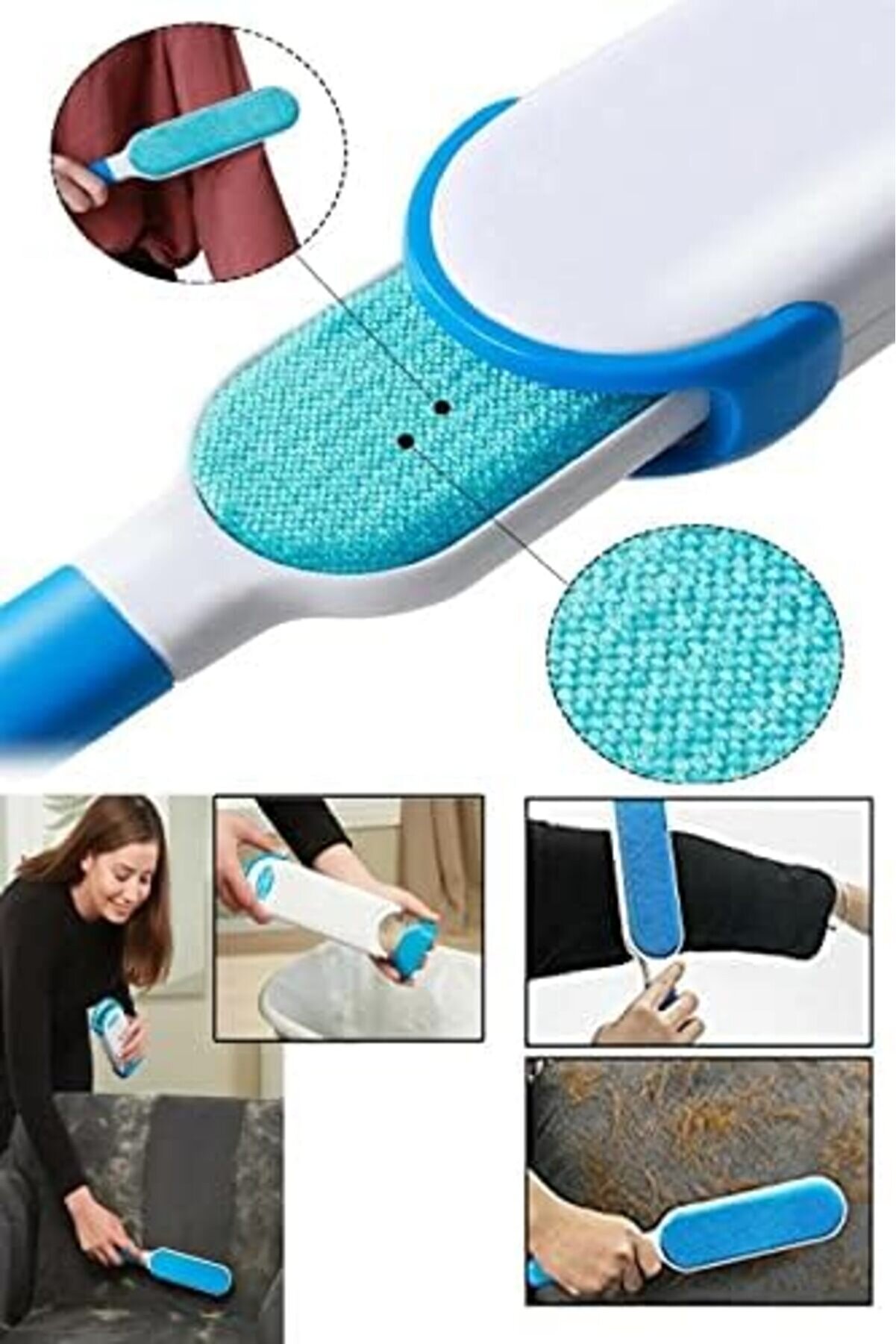 Lvnshop Kedi̇ K&ouml;pek T&uuml;y Temi̇zleyi̇ci̇ Fır&ccedil;a Toz Toplama 2Li̇ Set 224120