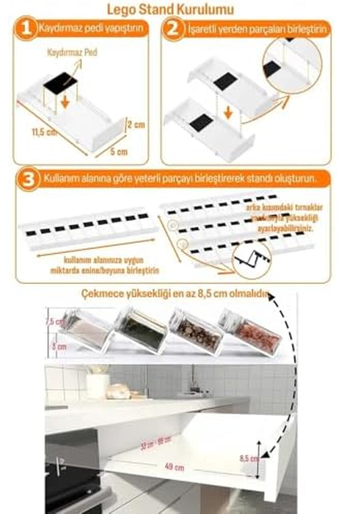 Aclyashop Şeffaf Çok Amaçlı Düzenleyi̇ci̇ Organi̇zer 24 1058548