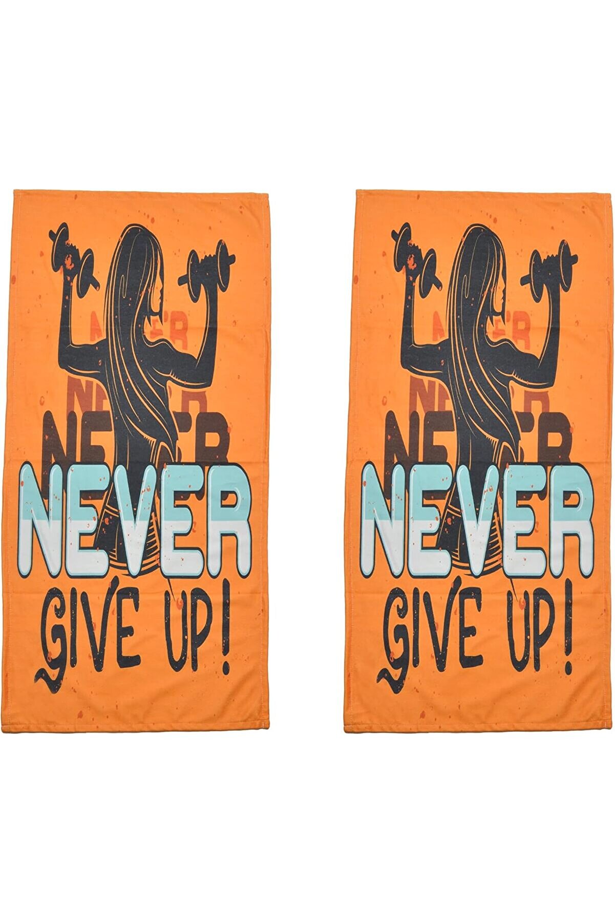 STOREMAX trendymr Baskılı Antreman Fitness Sporcu Havlusu, Boks Pilates Gym Tenis Ter Havlusu 45x100 cm (2