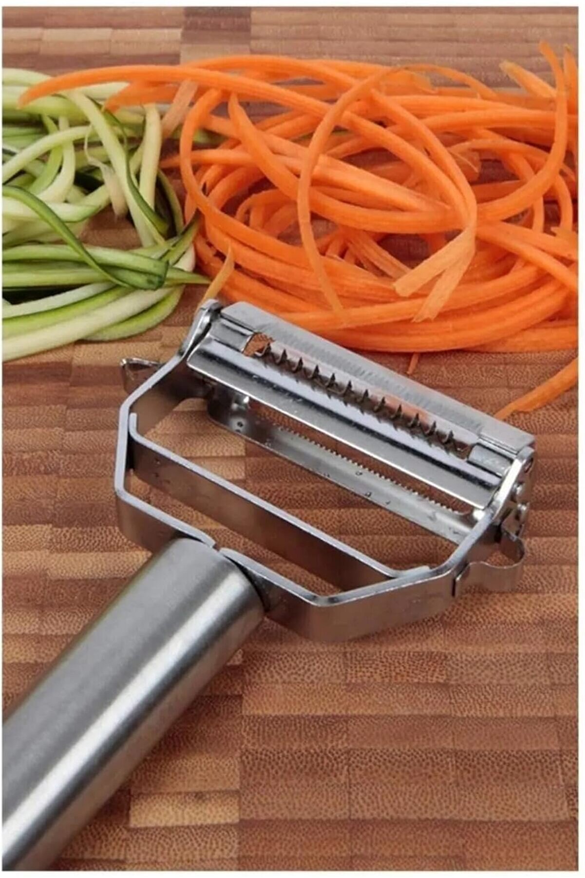 STOREMAX vegaShop Group - Çelik İkili Jülyen & Jullien Sebze ve Meyve Soyucu Paslanmaz Çelik Turbo Pratik