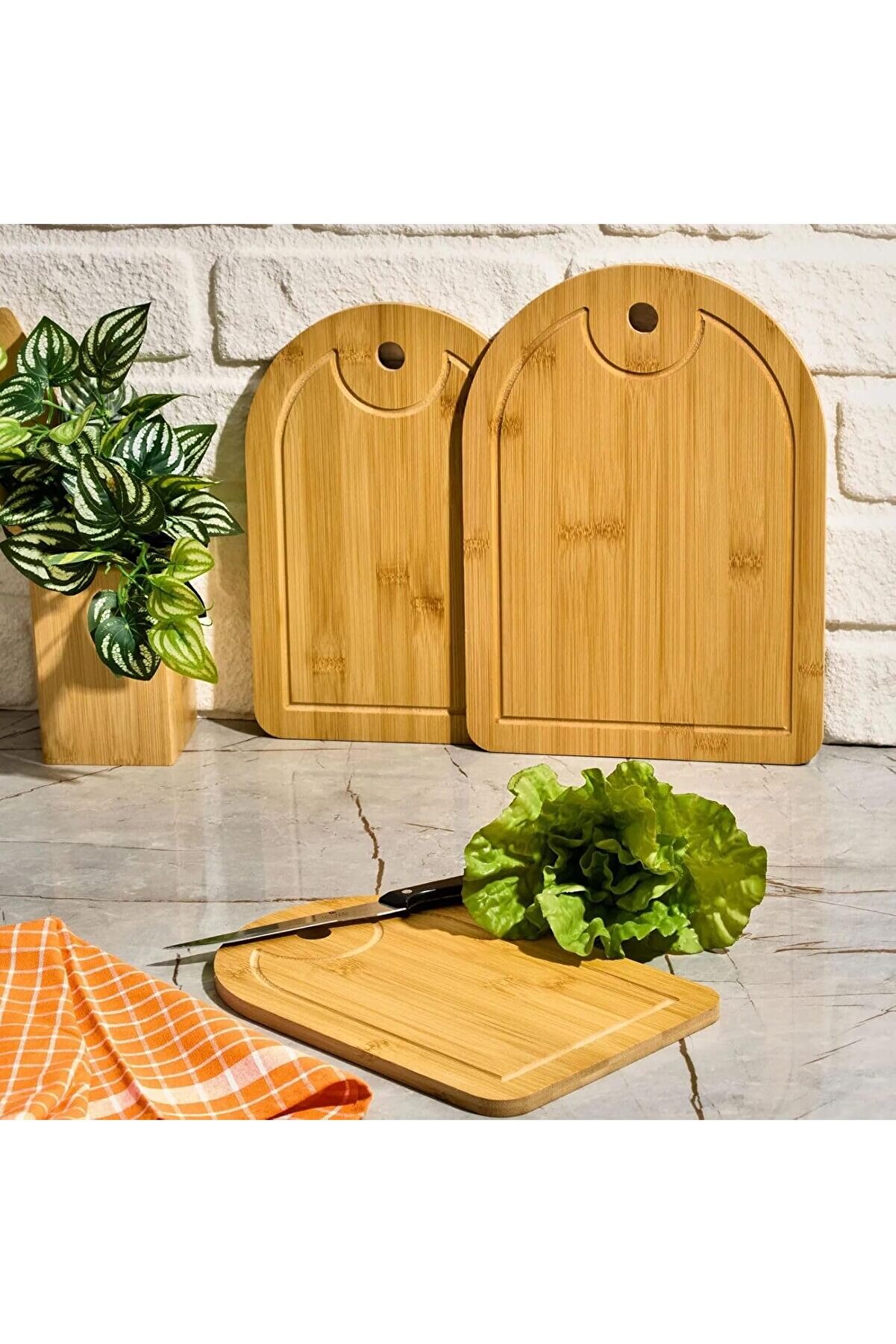 STOREMAX snShop 3 lü Set Oval Kesme Tahtası Peynir Servis Sunum Tepsi Et Sebze Doğrama Tahtası 3 Adet 46