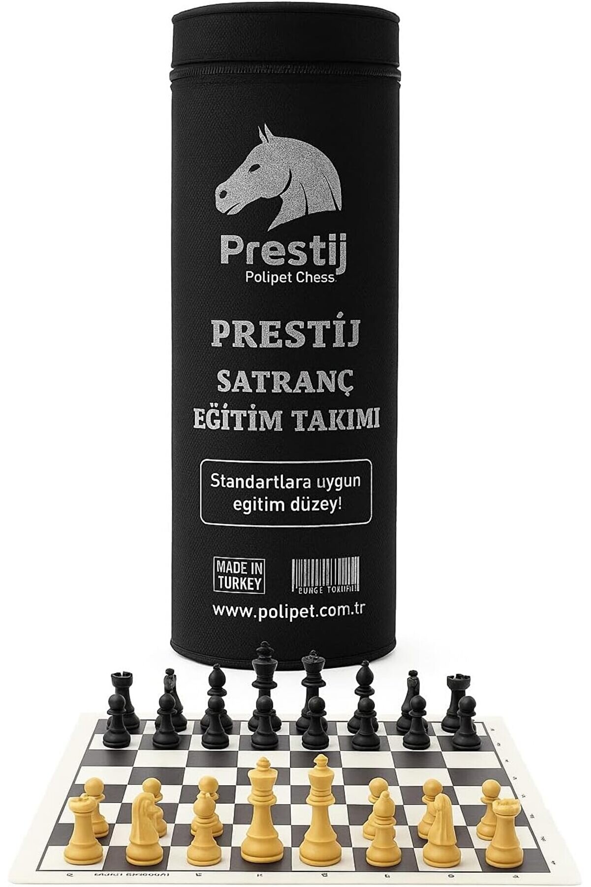 STOREMAX snShop Rulo Satranç Takımı | Eğitim Satranç Seti Katlanabilir Biala Derisi Rulo | Plastik Taşl