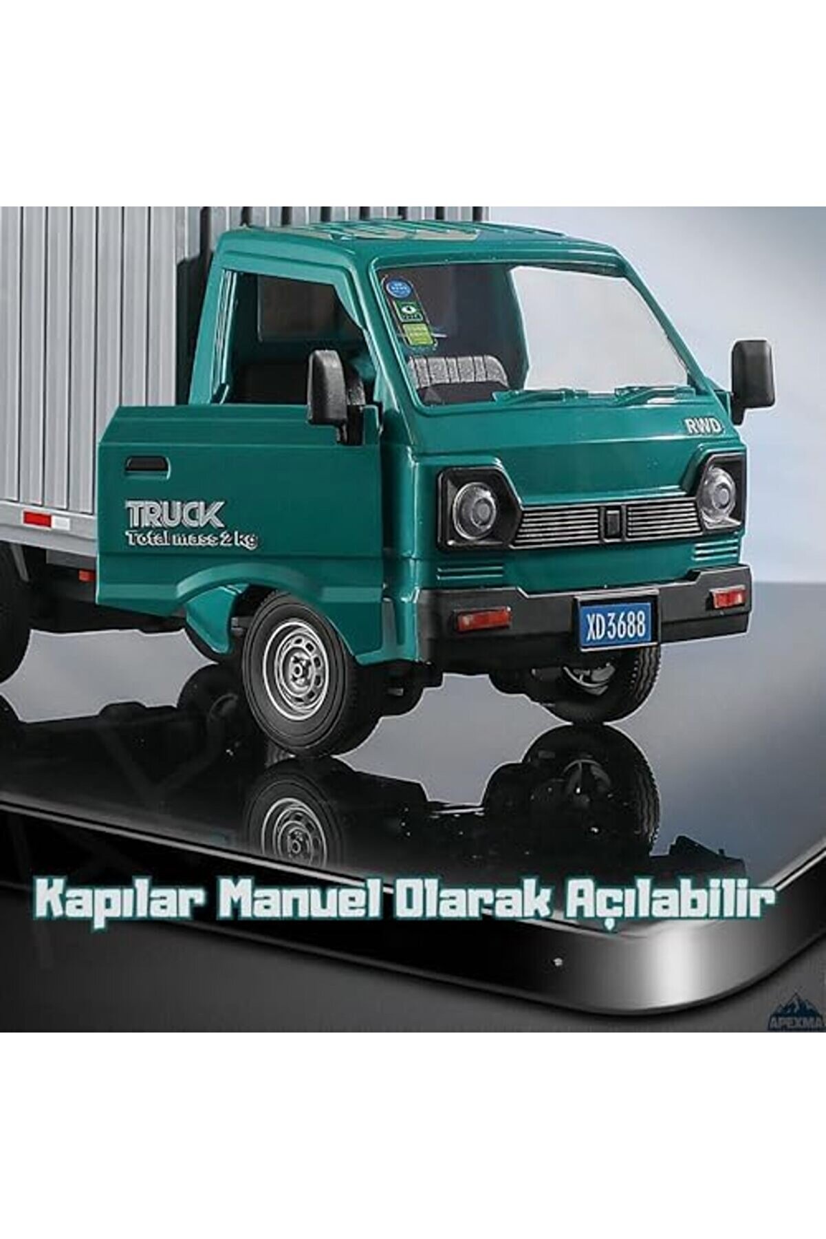 Snshop Uzaktan Kumandalı Sesli̇ Işıklı Şarjlı Buhar Atan Kapıları A&ccedil;ılan Rc Kamyonet Y&uuml;k T