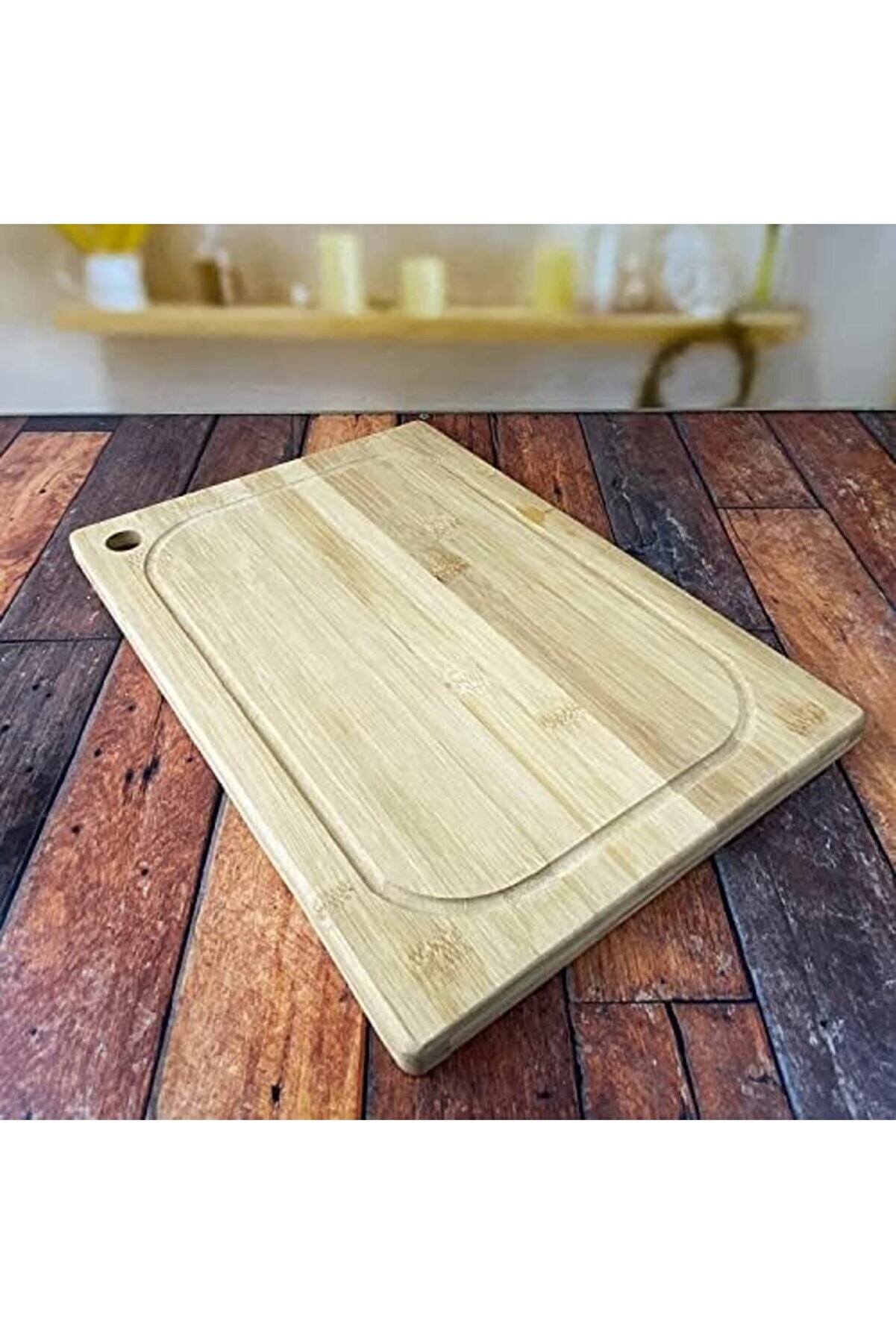 Flashtrend Bambu Kesme Tahtası Anti̇bakteri̇el Yıkanabi̇li̇r Doğrama Tahtası Di̇kdörtgen 34X24 Cm | Anti̇b