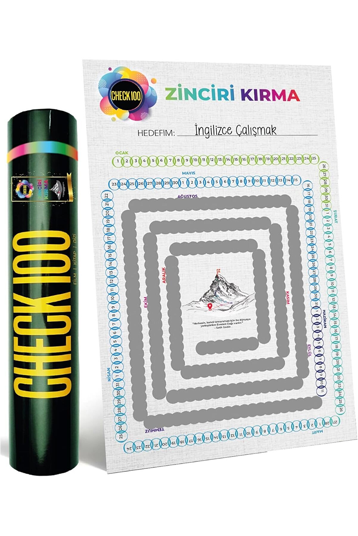 STOREMAX LvnShoppping Kazınabilir Zinciri Kırma Posteri, Hedef Zinciri Kırma Kazı Kazan Posteri, Kişisel