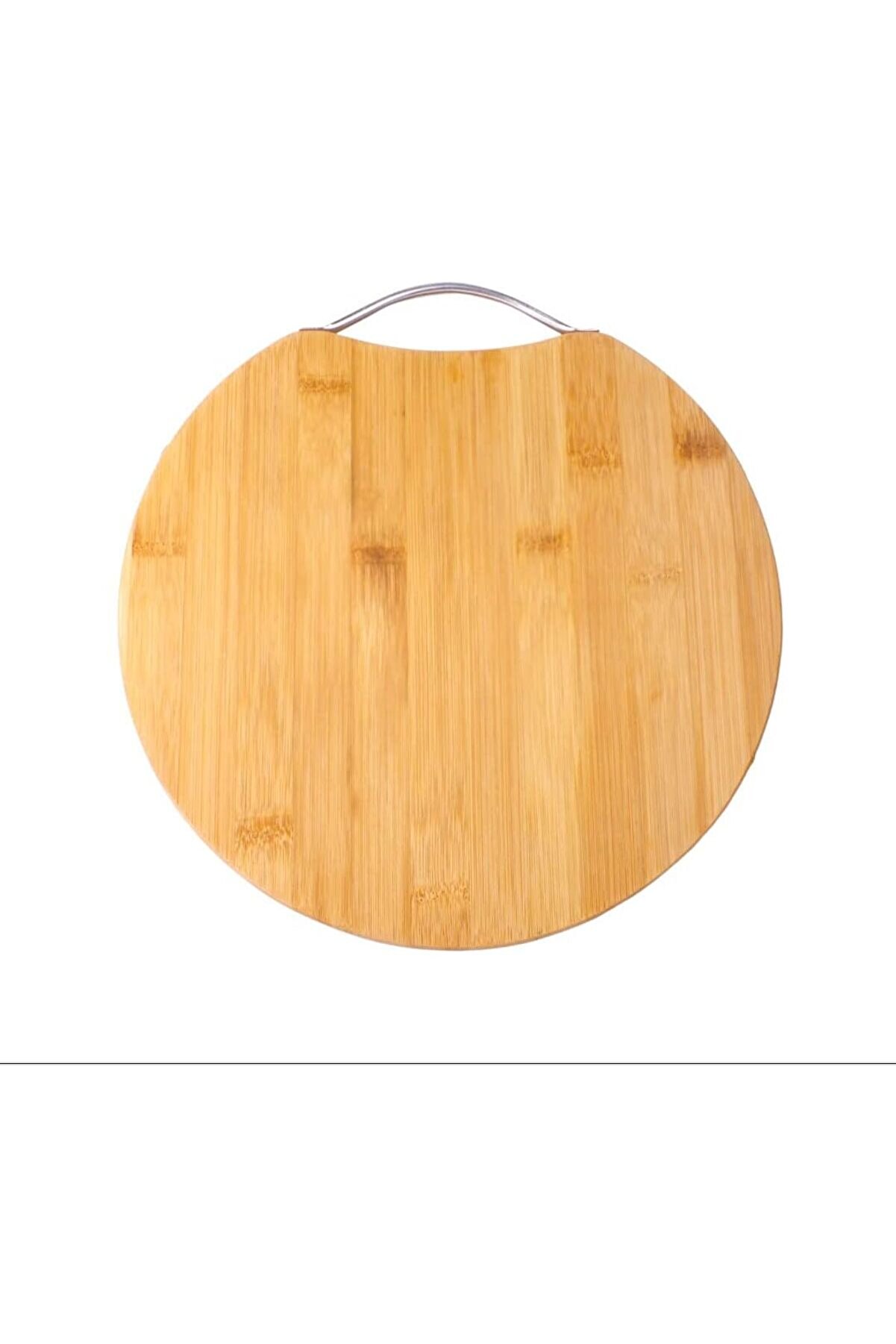 STOREMAX LvnShoppping Bambu Kesim Sunum Tahtası Yuvarlak 28 * 28 * 1,5 Cm, Asma Aparatlı Kesme Tahtası, Ah