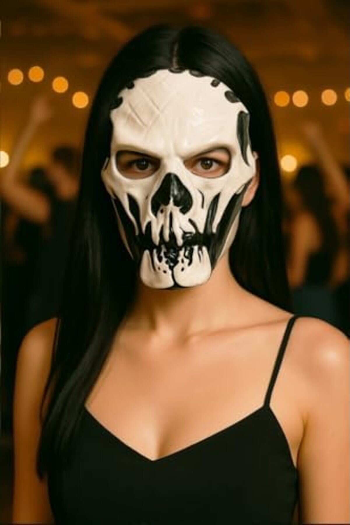 Brfshop Halloween Maske İskelet Kuru Kafa Si̇yah Beyaz 1165984