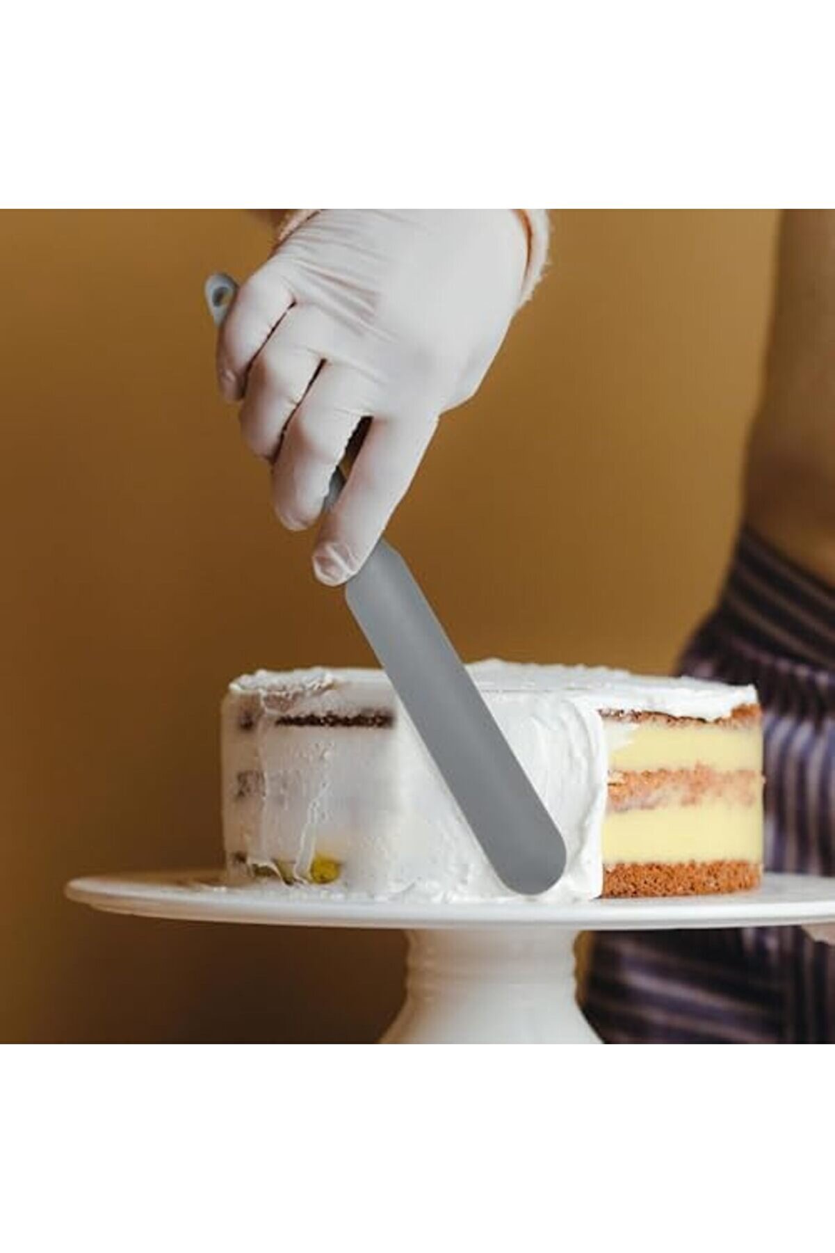 Lvnshop Si̇li̇kon Tereyağı Ve Krema Spatulası, Kek Spatulası, 5 Farklı Renk Seçeneği̇ ( Gri̇) 224120