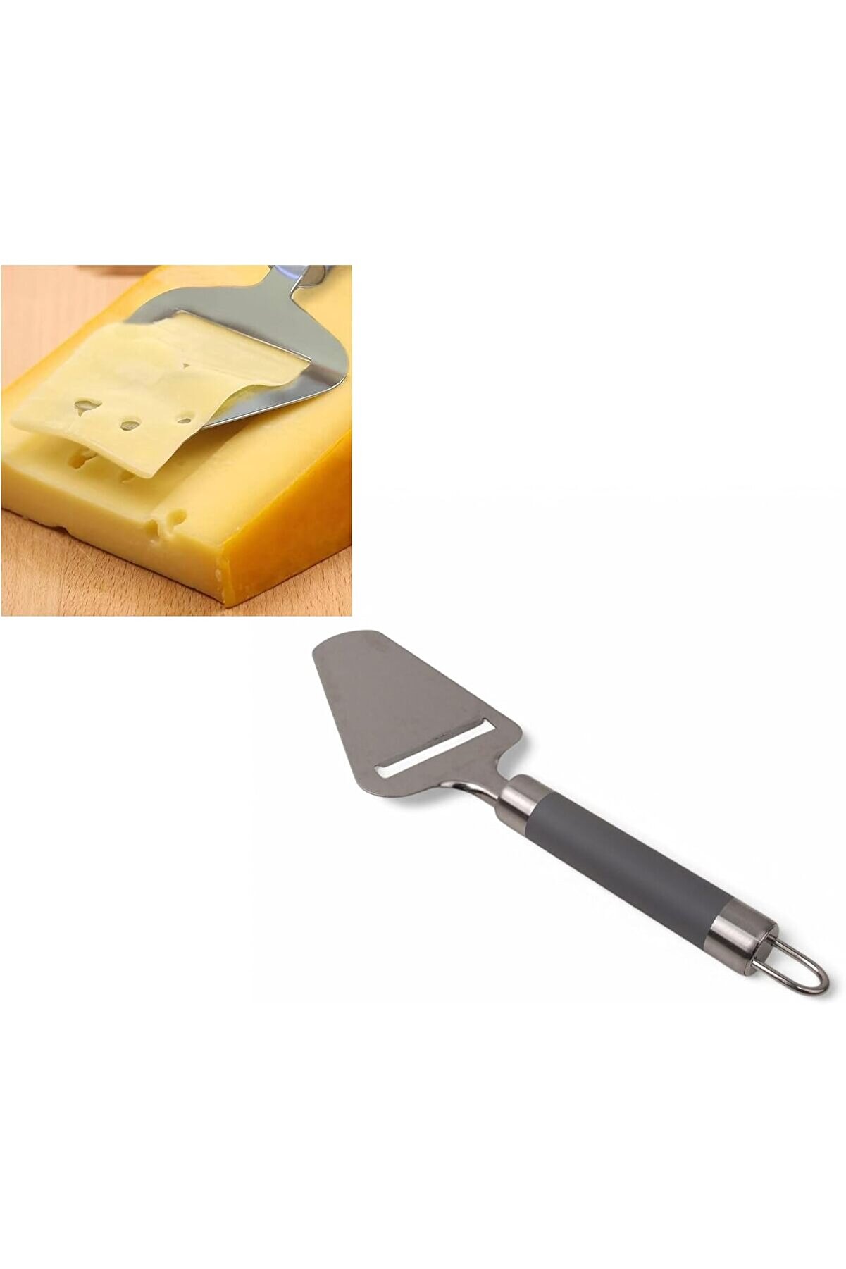 STOREMAX lvnshop Paslanmaz Çelik Silikon Saplı Peynir Spatulası | Silikon Saplı Peynir Rendesi – Şık ve Fonks