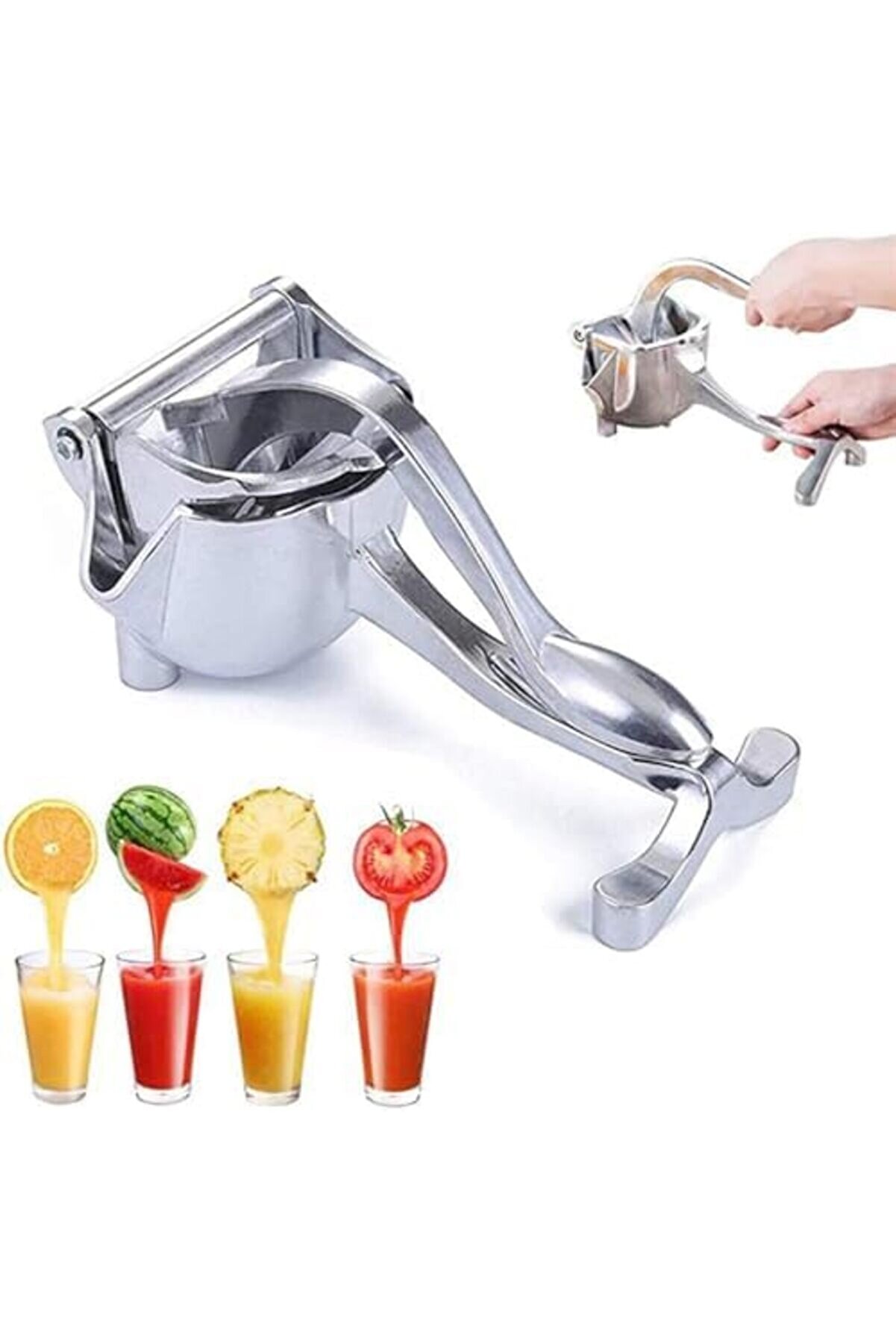 Lvnshop Katı Meyve Sıkacağı, Ağır Hi̇zmet Ti̇pi̇ Tek Presli̇ Sıkacağı Premi̇um Kali̇te Metal Alaşımlı El S