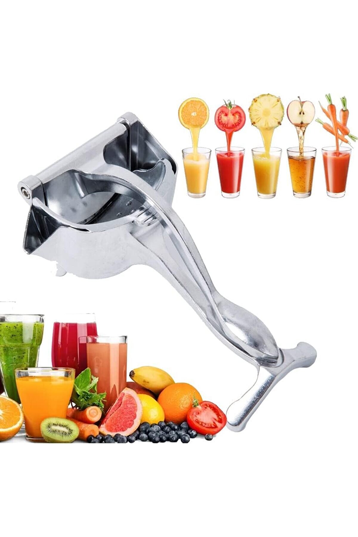 STOREMAX lvnshop Katı Meyve Sıkacağı, Ağır Hizmet Tipi Tek Presli Sıkacağı Premium Kalite Metal Alaşımlı El S