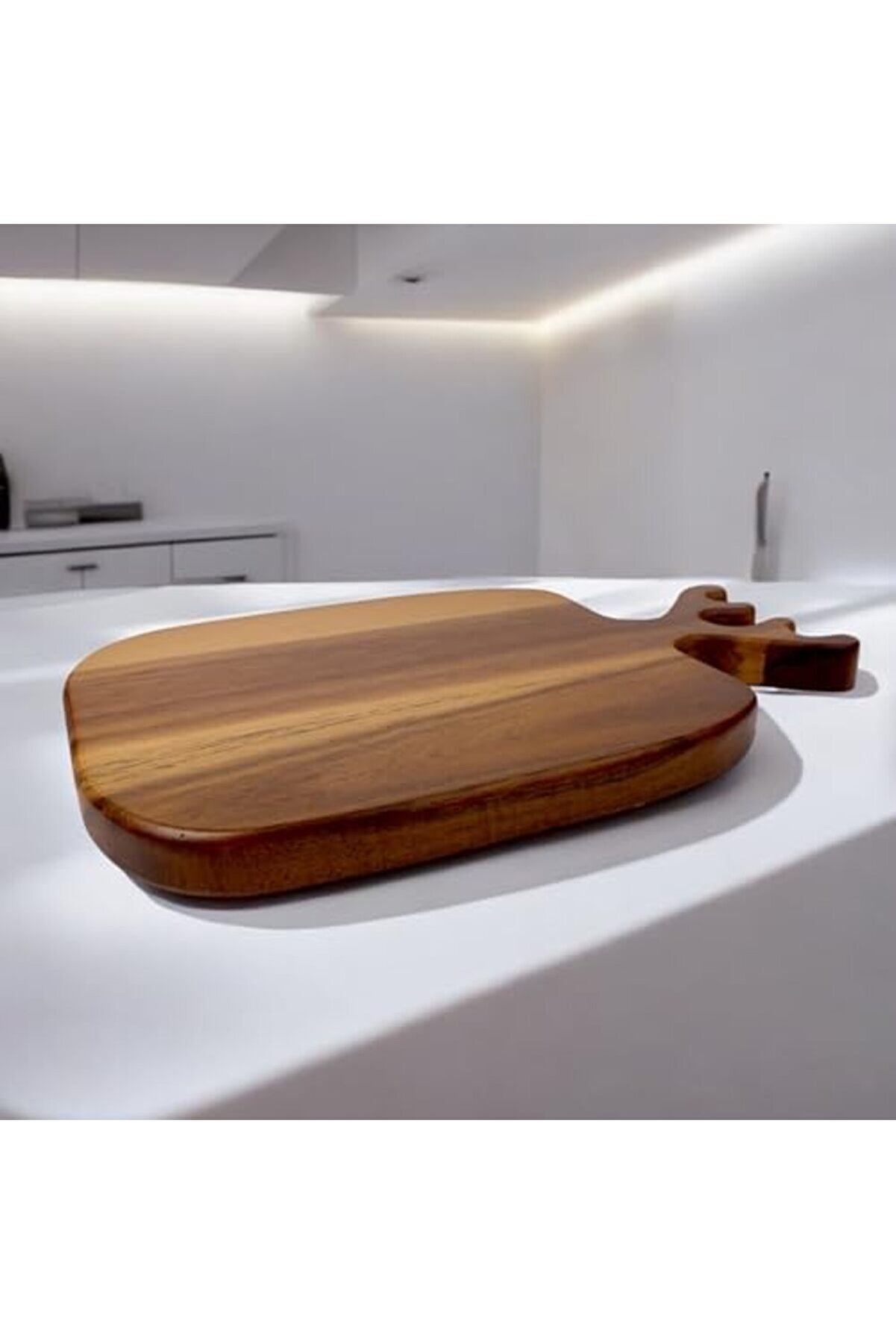 Snshop Geyi̇k Boynuzu Akasya Kesme Tahtası Büyük Boy Anti̇bakteri̇el Yıkanabi̇li̇r Doğrama Tahtası