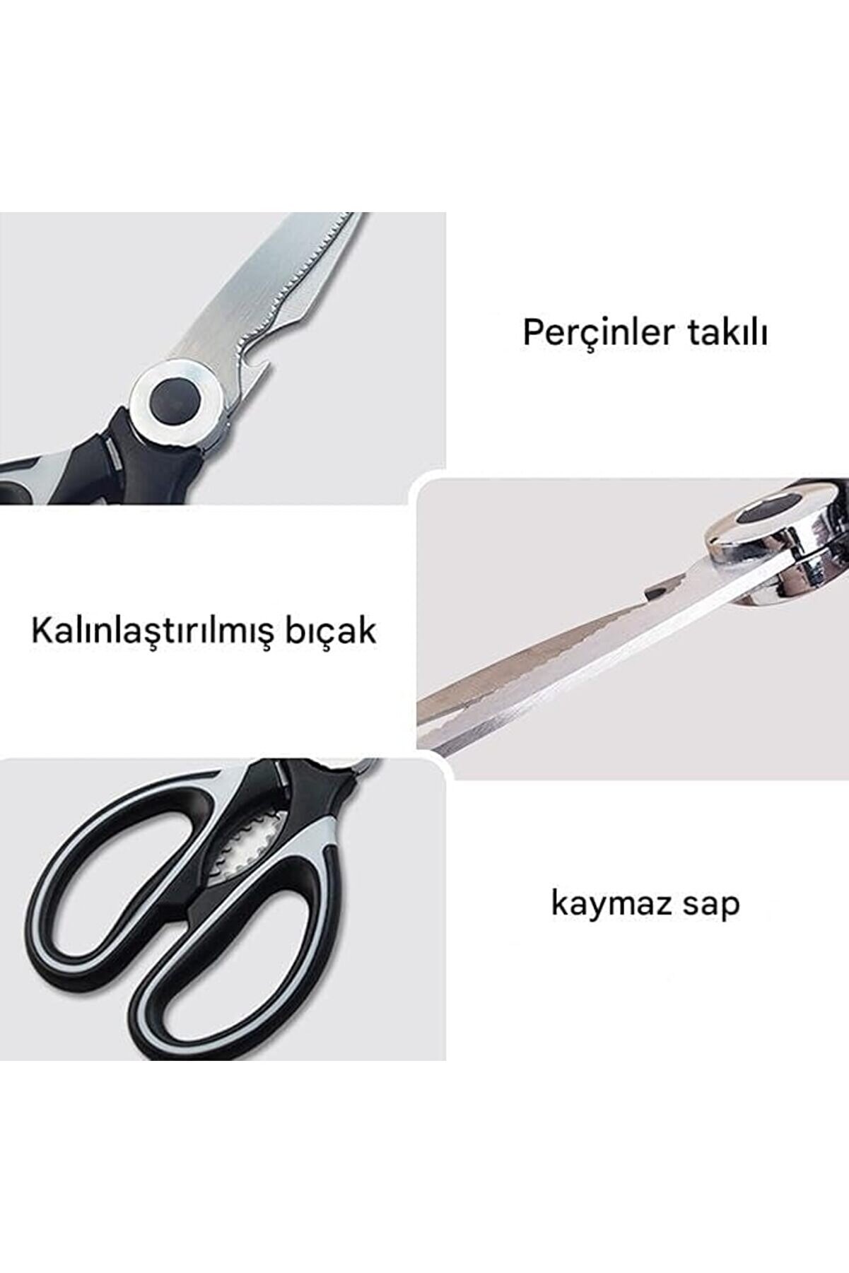 Ynsshopi̇ng Paslanmaz Çeli̇k Çok Amaçlı Mutfak – Balık Temi̇zleme, Et Ve Sebze Kesme, Şi̇şe Açma, Cevi̇z