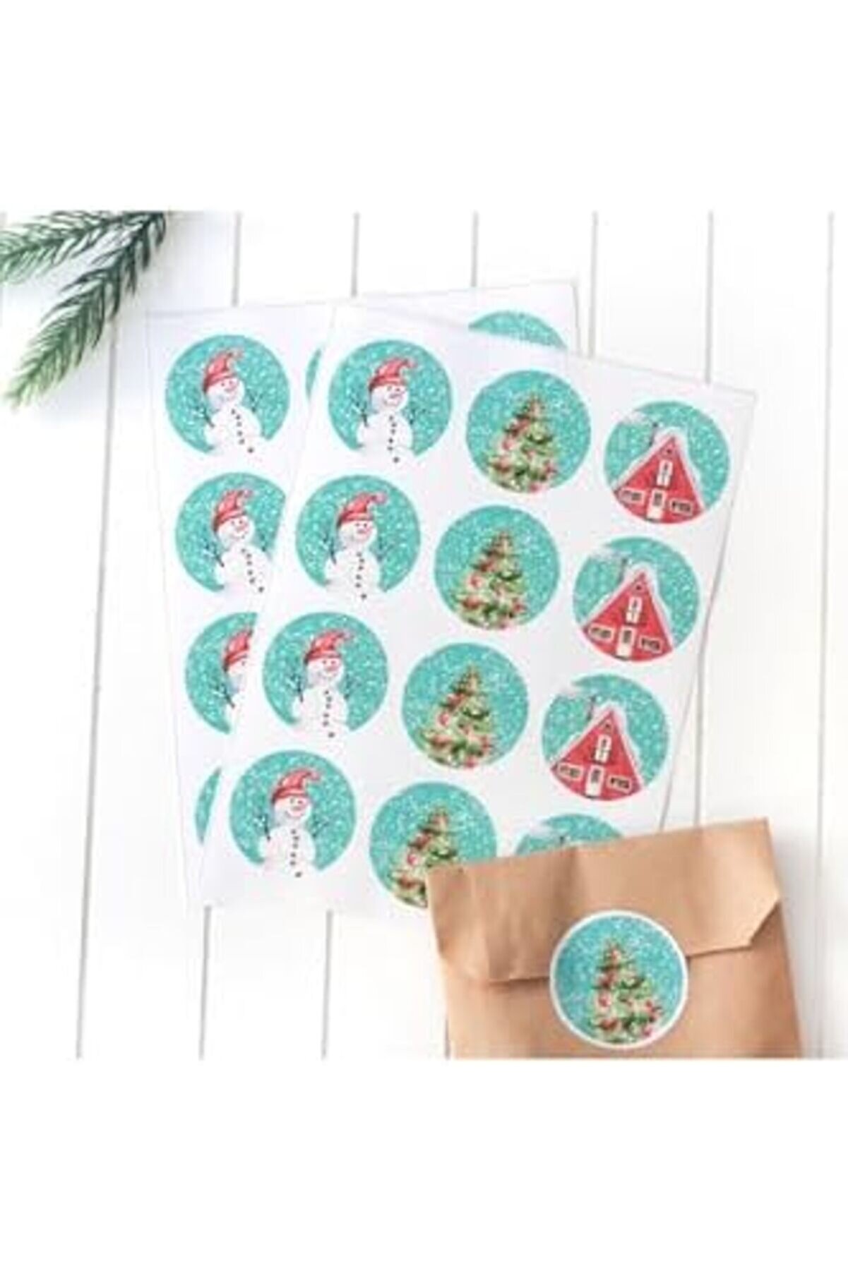 Flashtrend 20 Adet Puanti̇ye Ve Zi̇kzak Desenli̇ Kese Kağıdı (18X30 Cm) Ve &Ccedil;i̇&ccedil;ekli̇ Yılbaşı Şeki̇lli̇ Olu