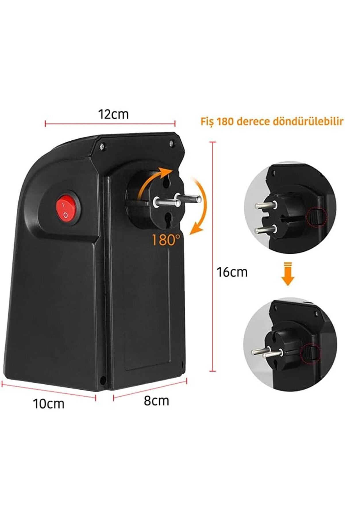 Sersadsn Lua 400W Elektri̇kli̇ Masaüstü Küçük Fanlı Isıtıcı Masa Altı Ayak İçi̇n Fan Isıtı