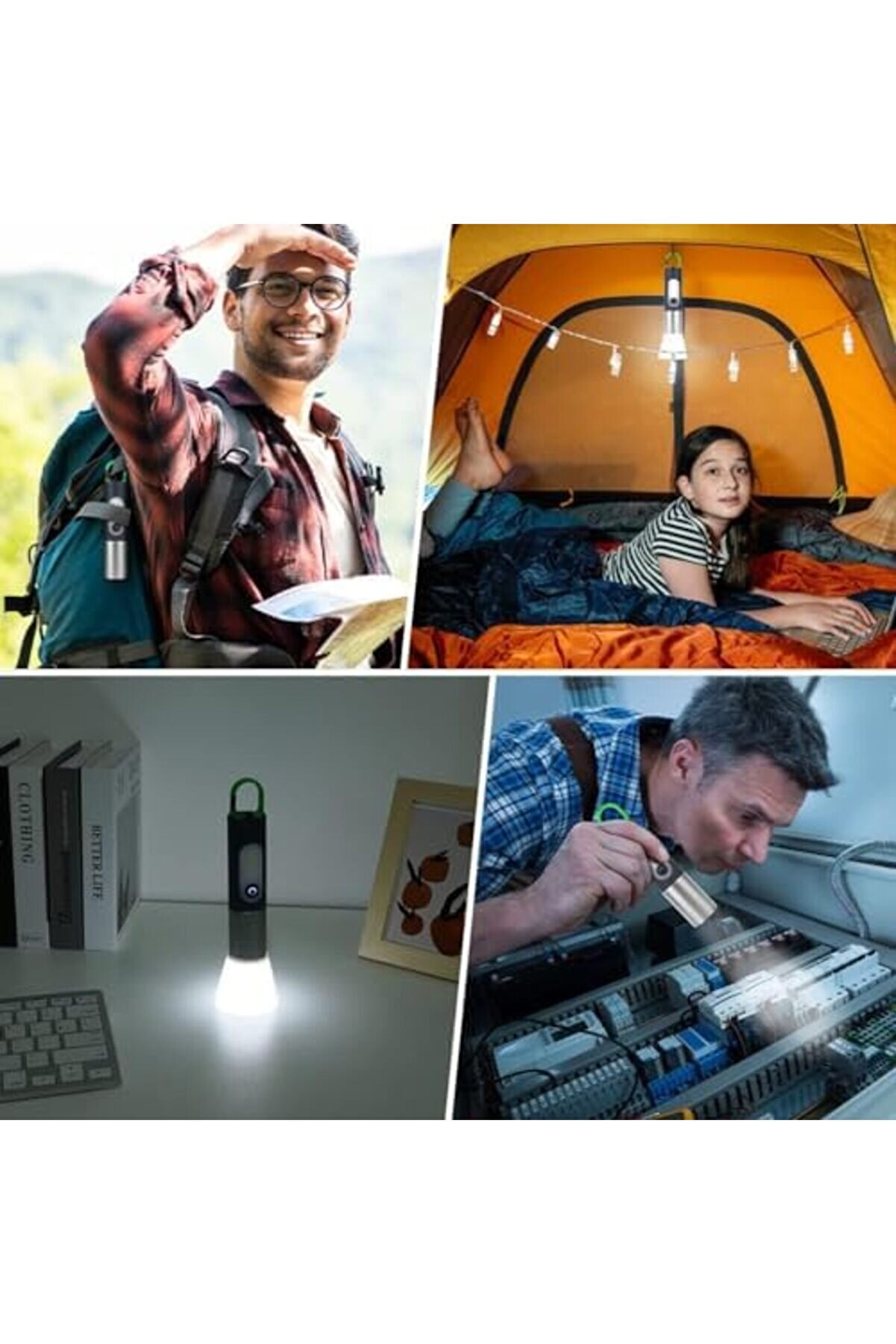 Snshop Alümi̇nyum Gövdeli̇ 10W Led El Feneri̇ | 1000 Lümen, Di̇füzörlü, Usb Type-C Şarjlı, 4 Mod