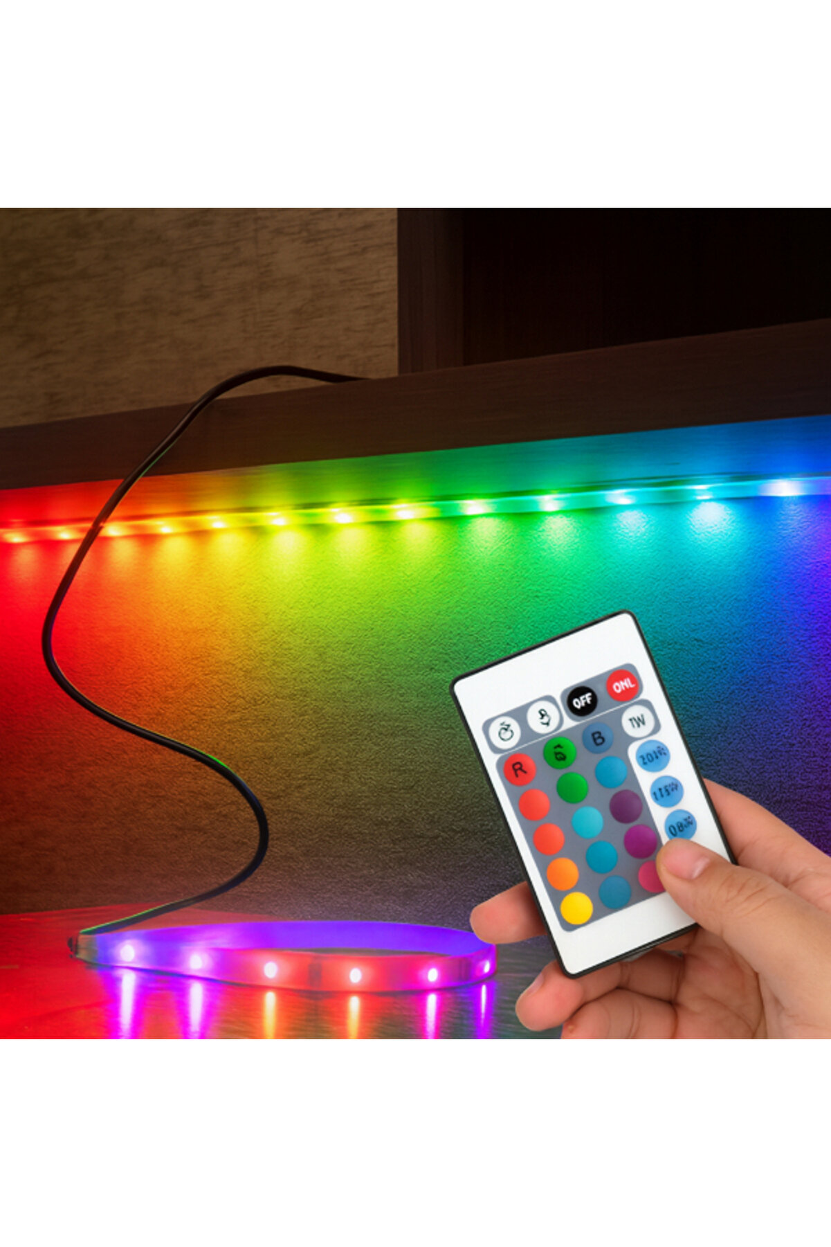 Rgb Şeri̇t 30 Led Kumandalı Usb Bağlantılı