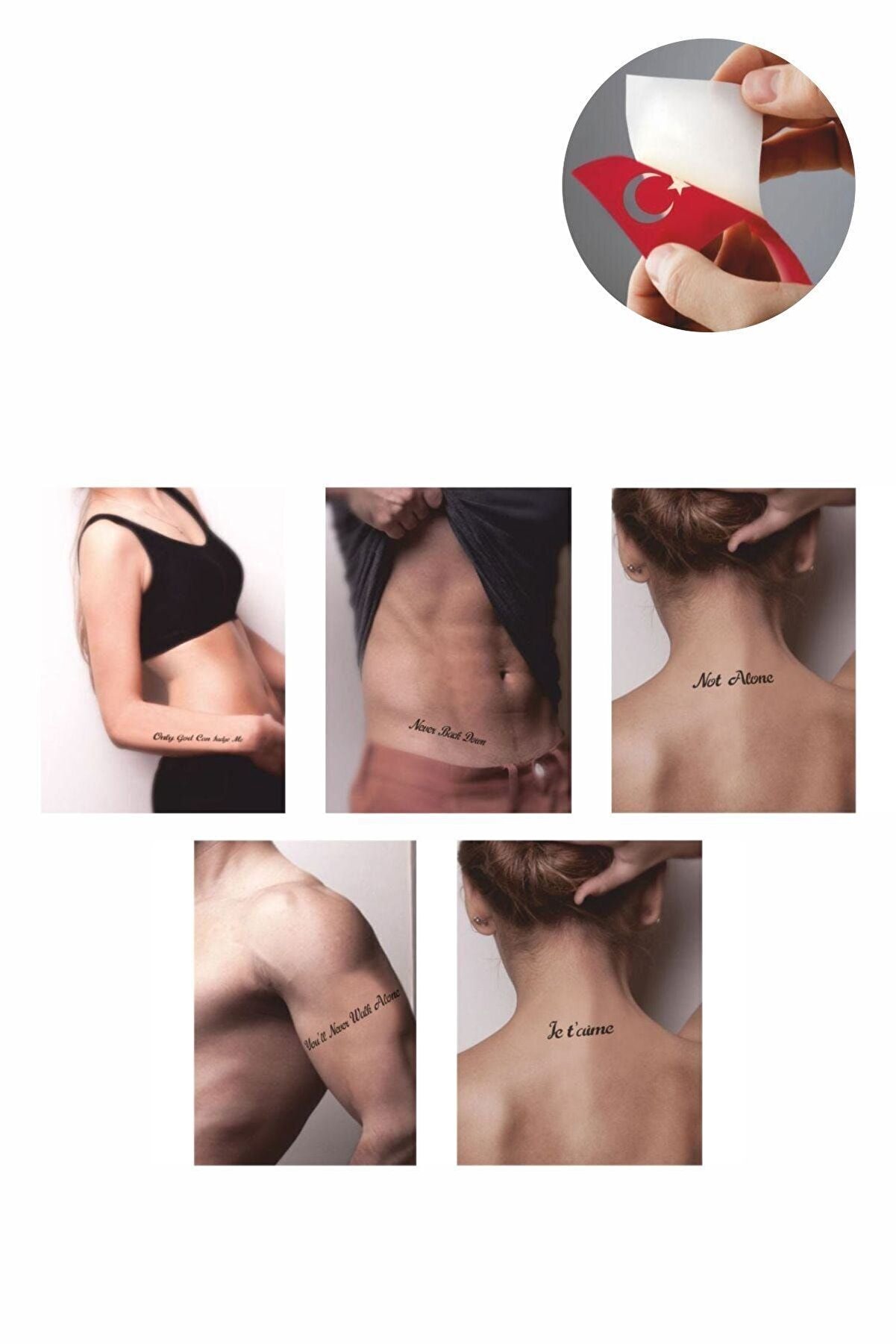 Ai̇rbrush Tattoo Ingi̇li̇zce Sloganlar Hi̇nt Kınası Ile Geçi̇ci̇ Dövme Yapma Seti̇