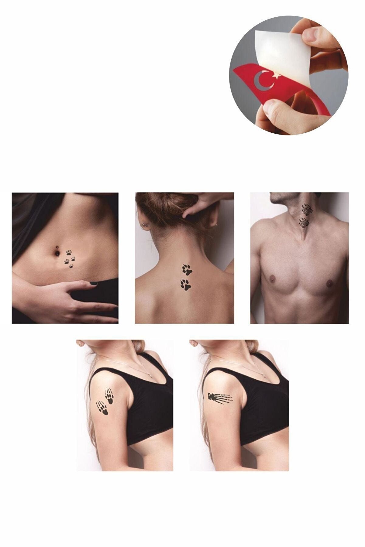 Ai̇rbrush Tattoo Pati̇ Pençe Desenleri̇ Hi̇nt Kınası Ile Geçi̇ci̇ Dövme Yapma Seti̇